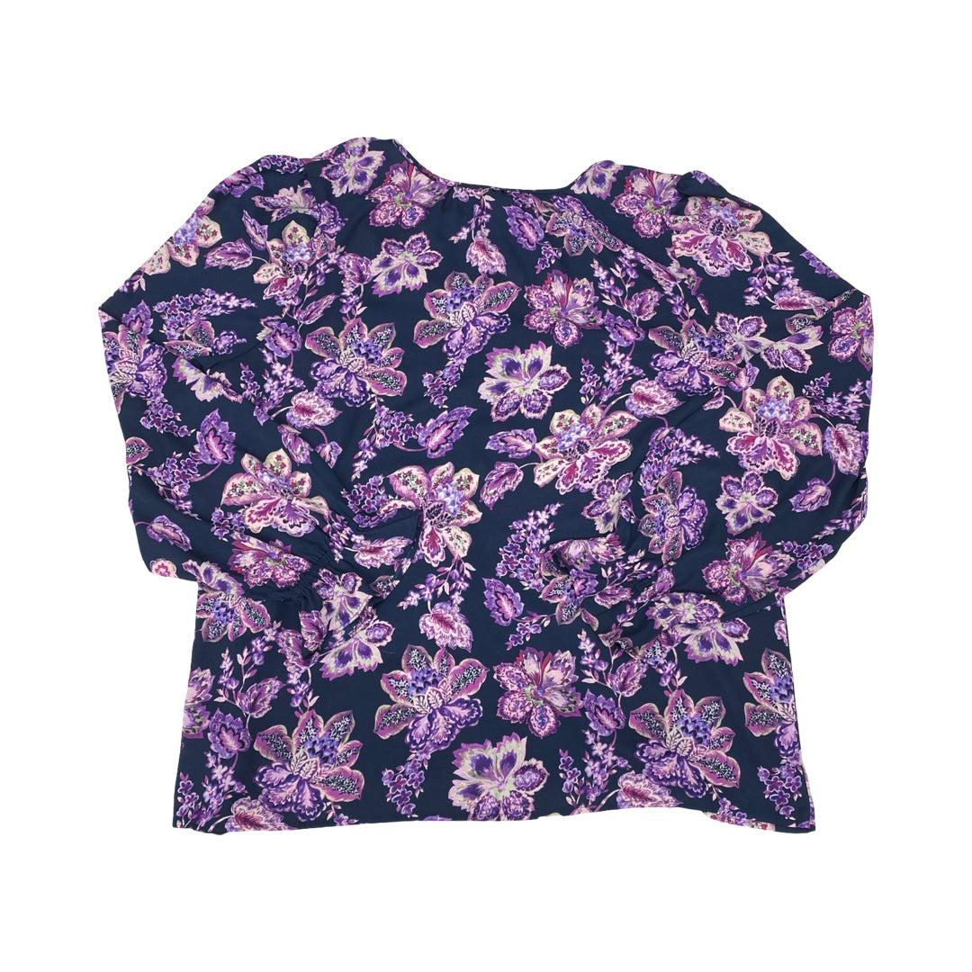 Top Ls By Loft In Floral Print, Size:L