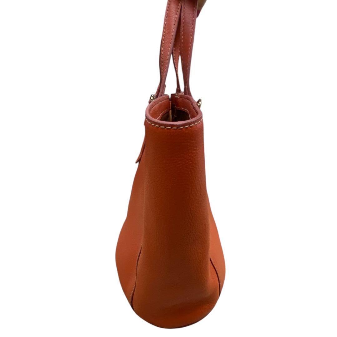 Handbag Leather By Fossil In Orange, Size:Medium
