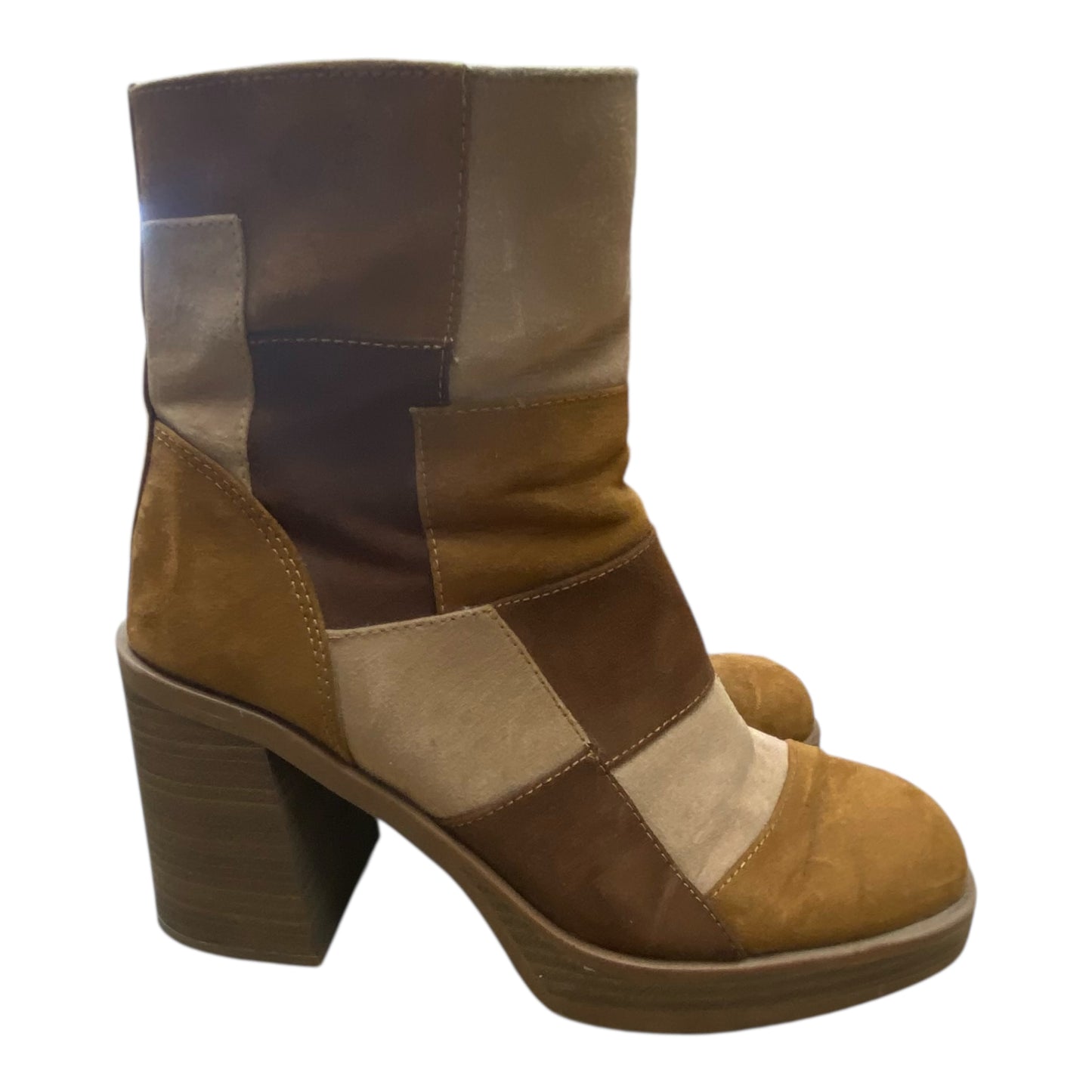 Boots Ankle Heels By Universal Thread In Brown, Size:8.5