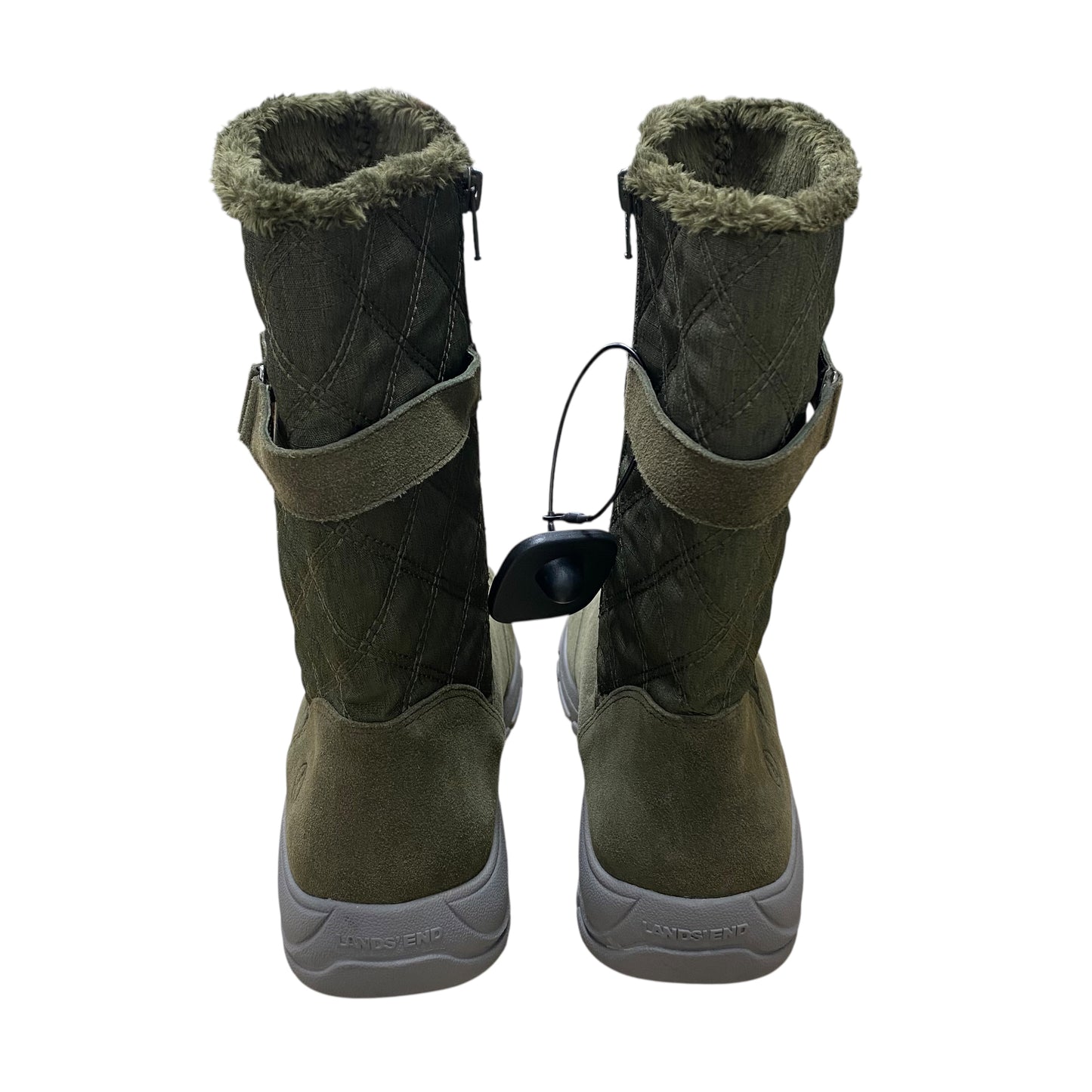 Boots Mid-Calf Flats By Lands End In Green, Size:11