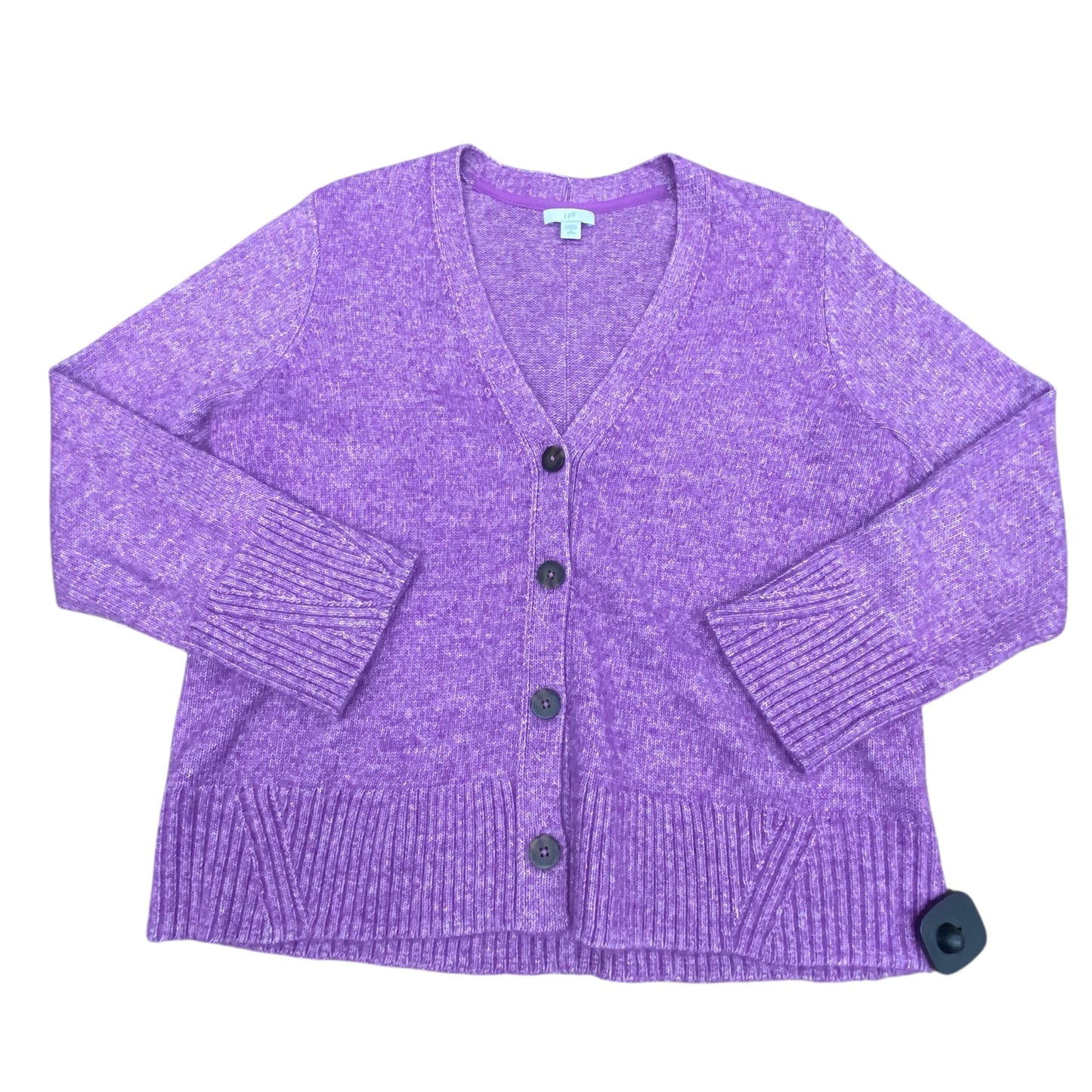 Sweater Cardigan By J. Jill In Purple, Size:Mp