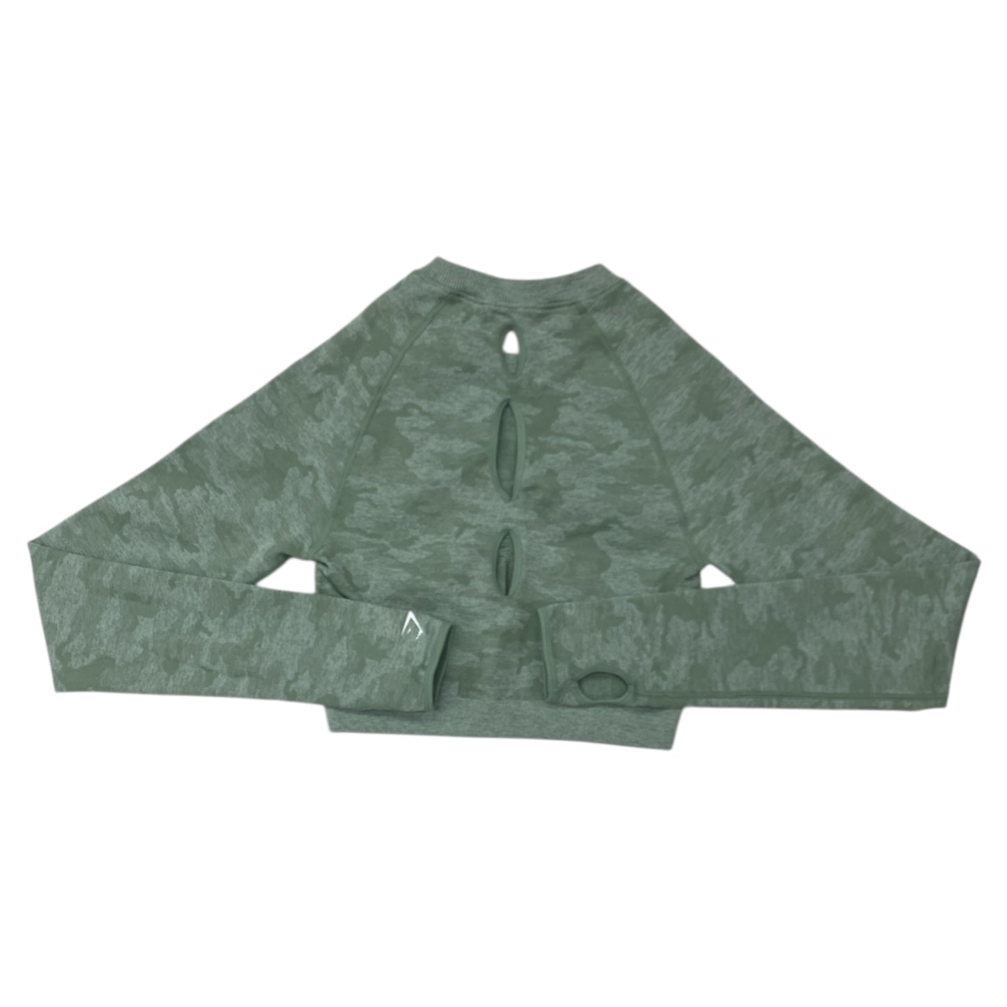 Athletic Top Ls Crewneck By Gym Shark In Camouflage Print, Size:M