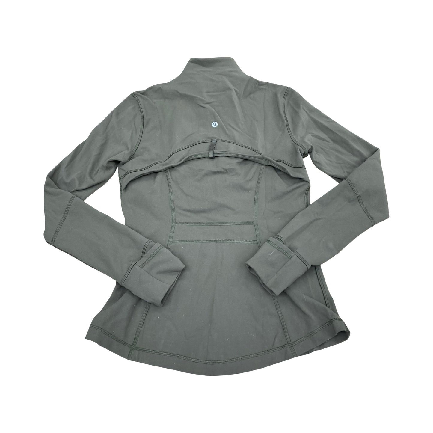 Athletic Jacket By Lululemon In Green, Size:8