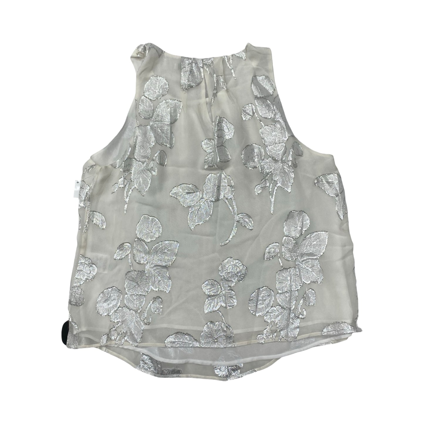 Top Sleeveless By Joie In Cream & Silver, Size:S