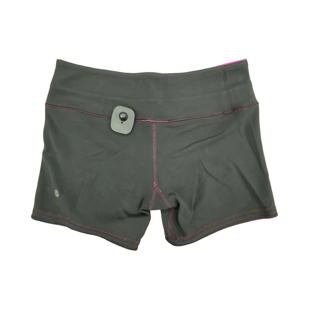 Athletic Shorts By Lululemon In Black & Pink, Size:6