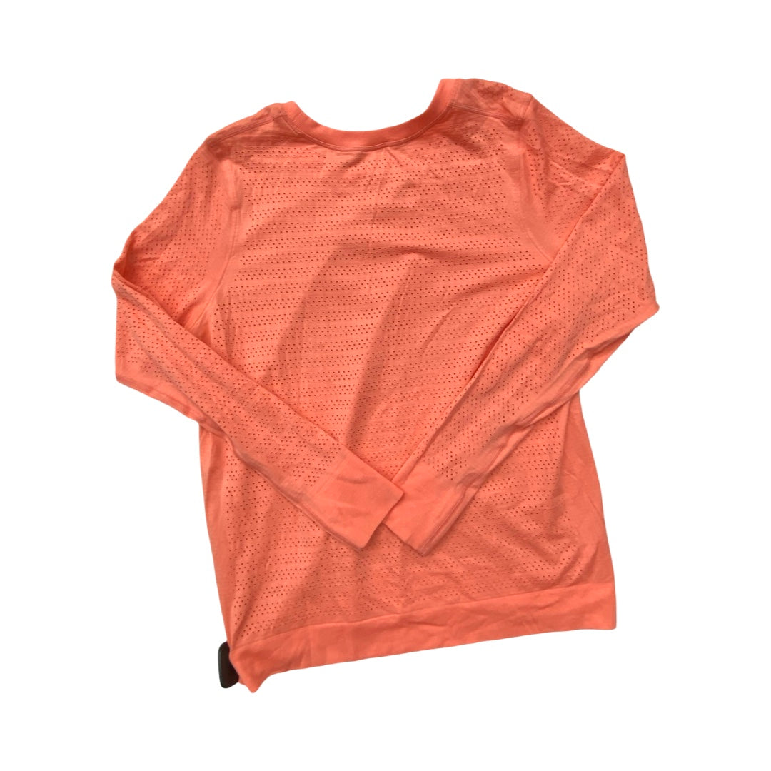 Athletic Top Ls Crewneck By Lululemon In Orange, Size:10