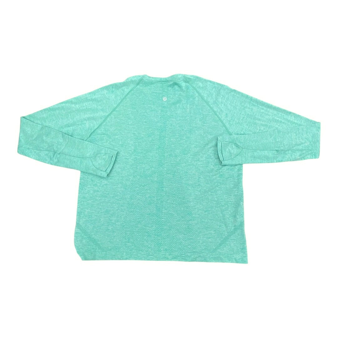 Athletic Top Ls Crewneck By Lululemon In Green, Size:14