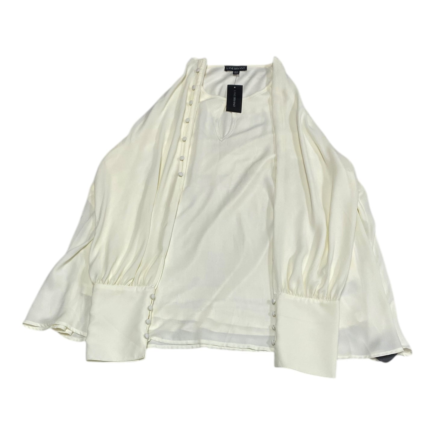 Top Ls By Lane Bryant In Cream, Size:1X
