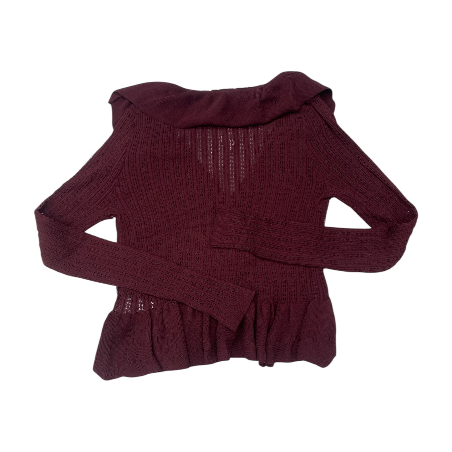 Sweater Cardigan By Cotton On In Maroon, Size:L