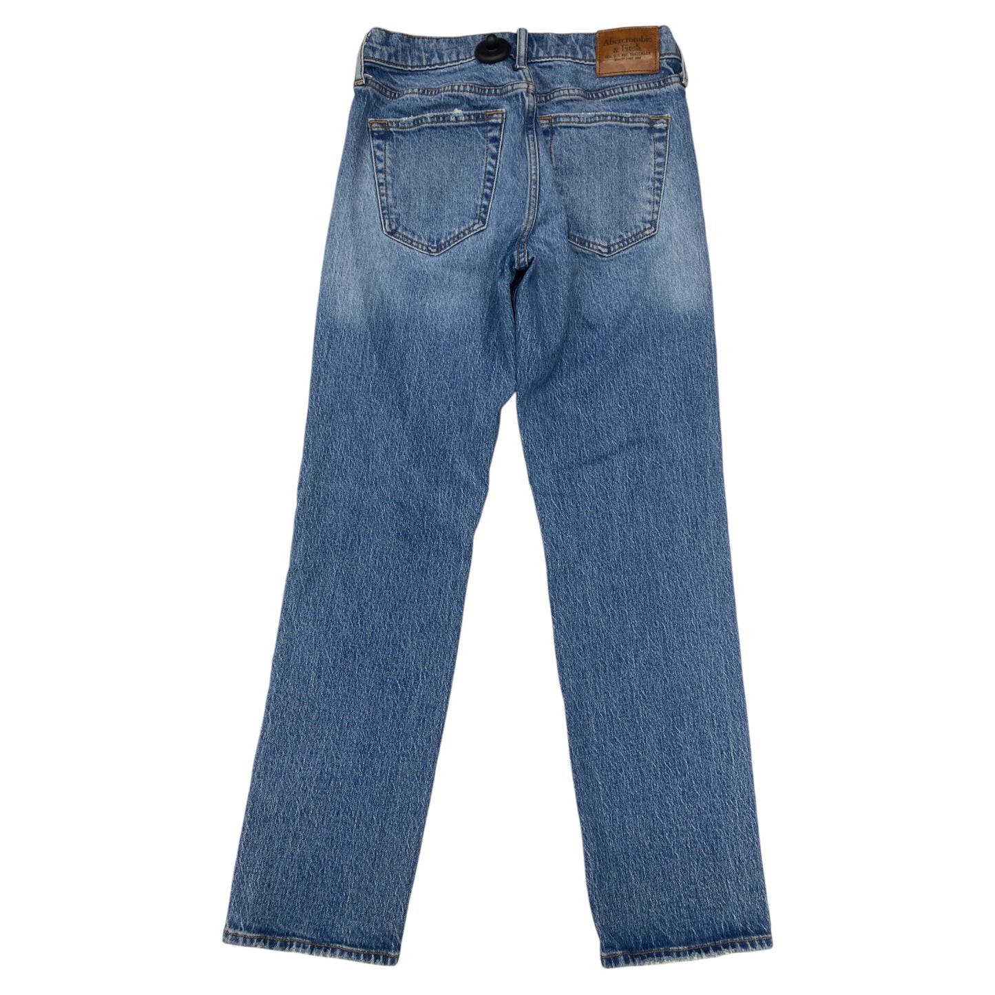 Jeans Straight By Abercrombie And Fitch In Blue Denim, Size:8