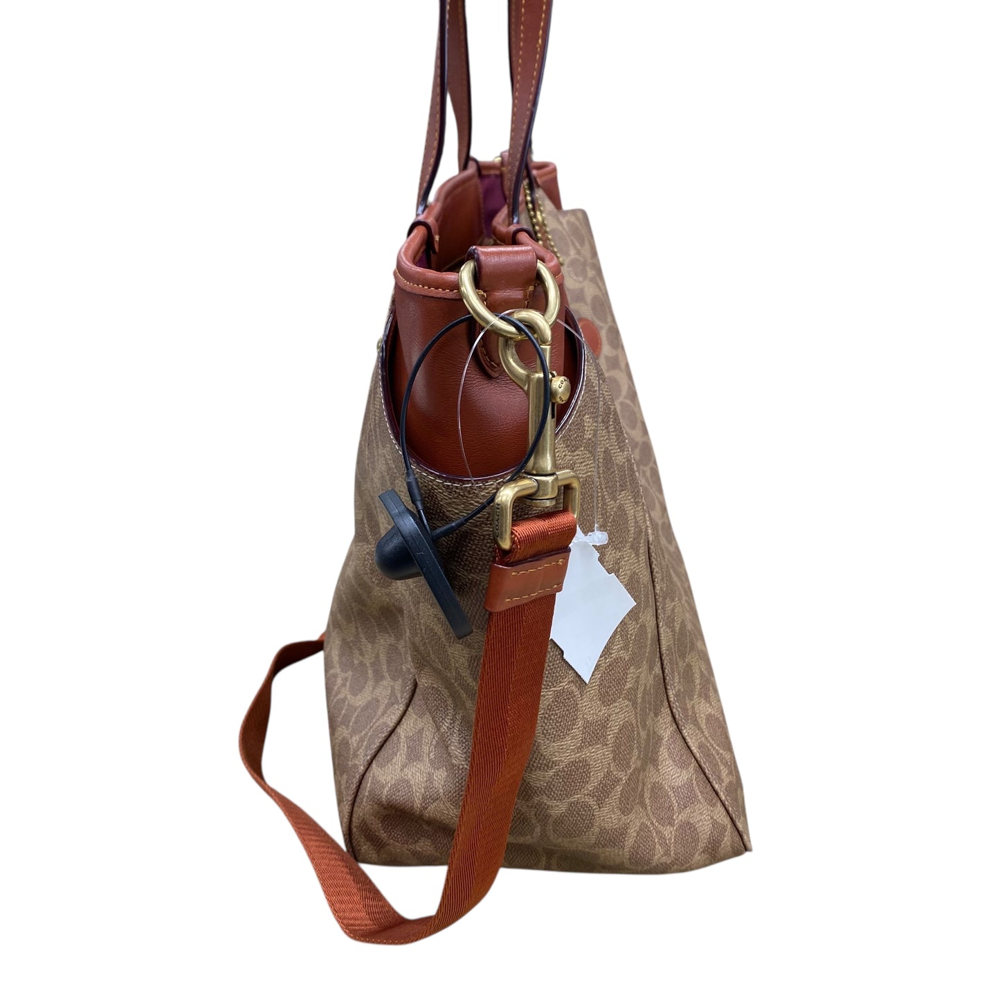 Handbag Designer By Coach In Brown, Size:Large