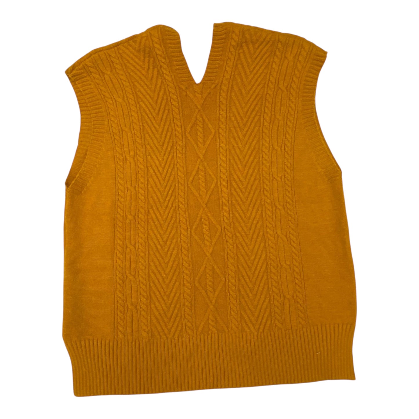 Vest Sweater By Anthropologie In Gold, Size:Osfm