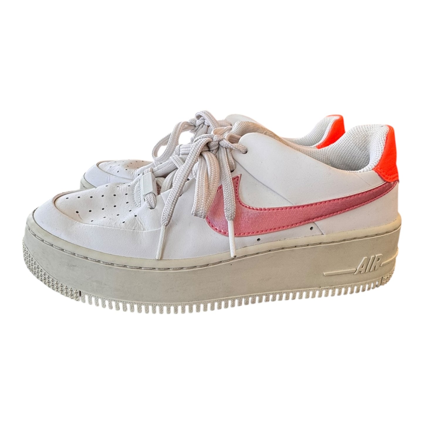 Shoes Sneakers Platform By Nike In Pink & White, Size:8