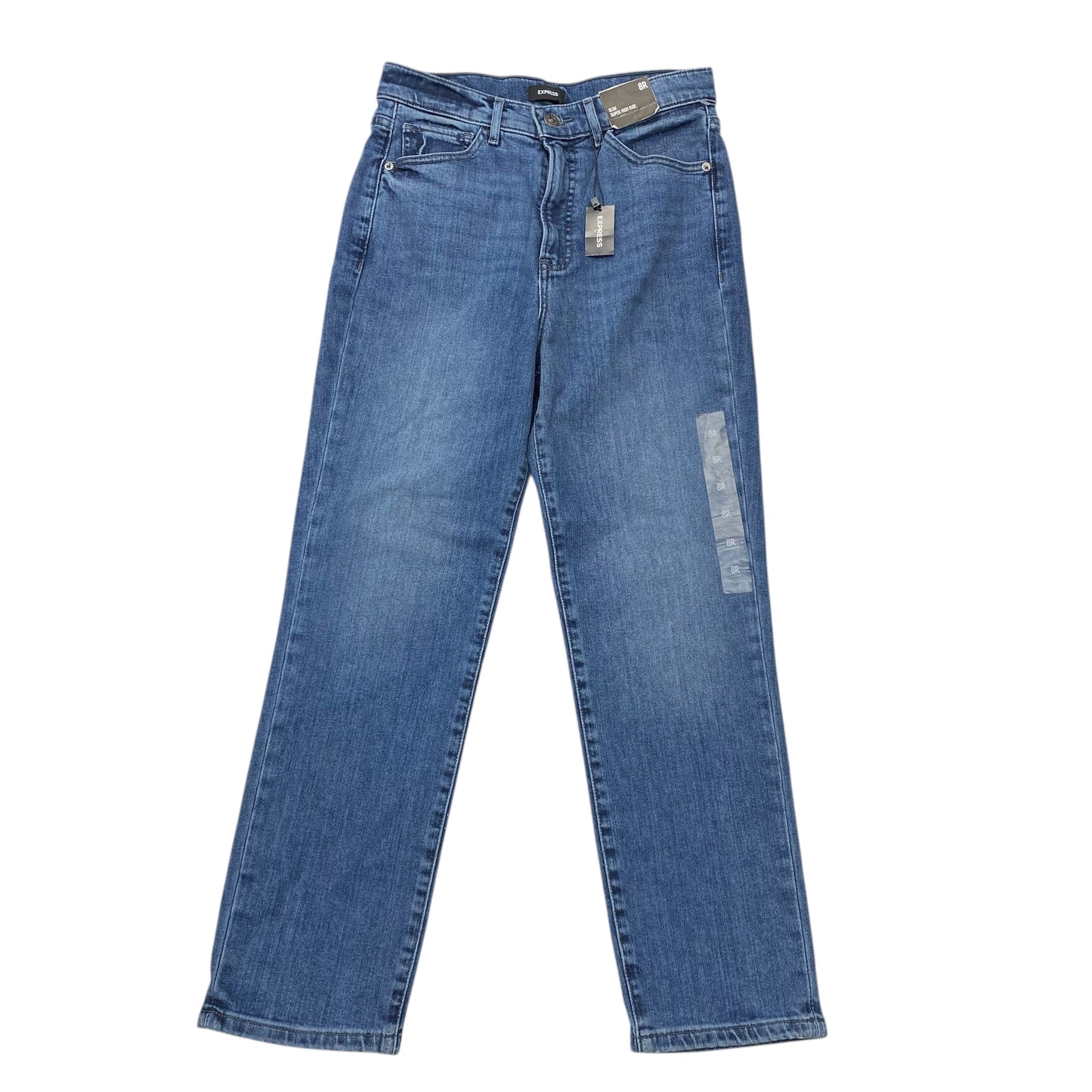 Jeans Straight By Express In Blue, Size:8