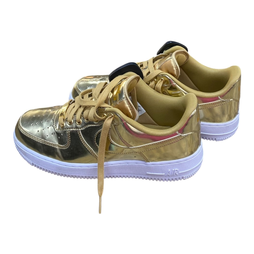 Shoes Athletic By Nike In Gold & White, Size:9