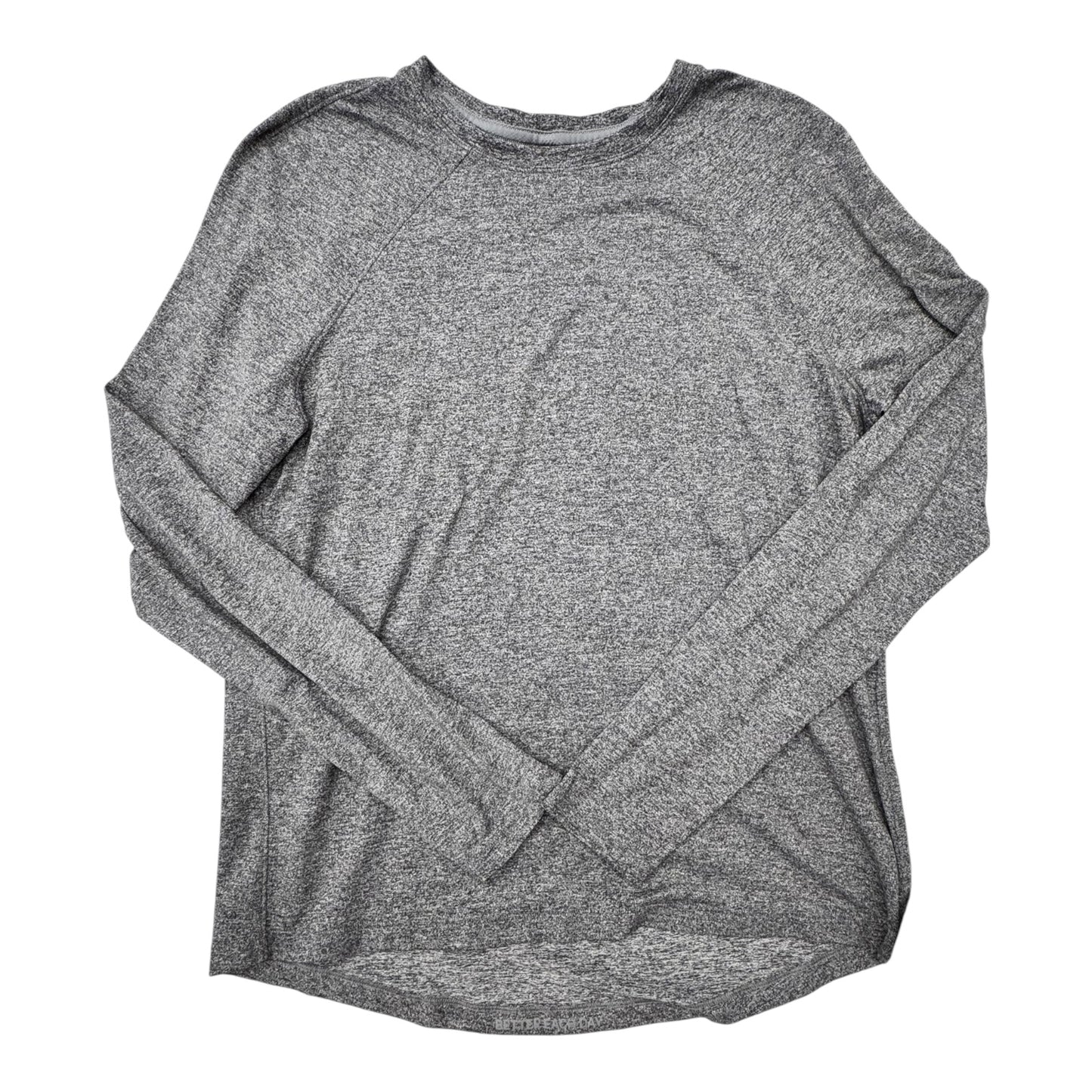Athletic Top Ls Crewneck Designer By Lululemon In Grey, Size:6