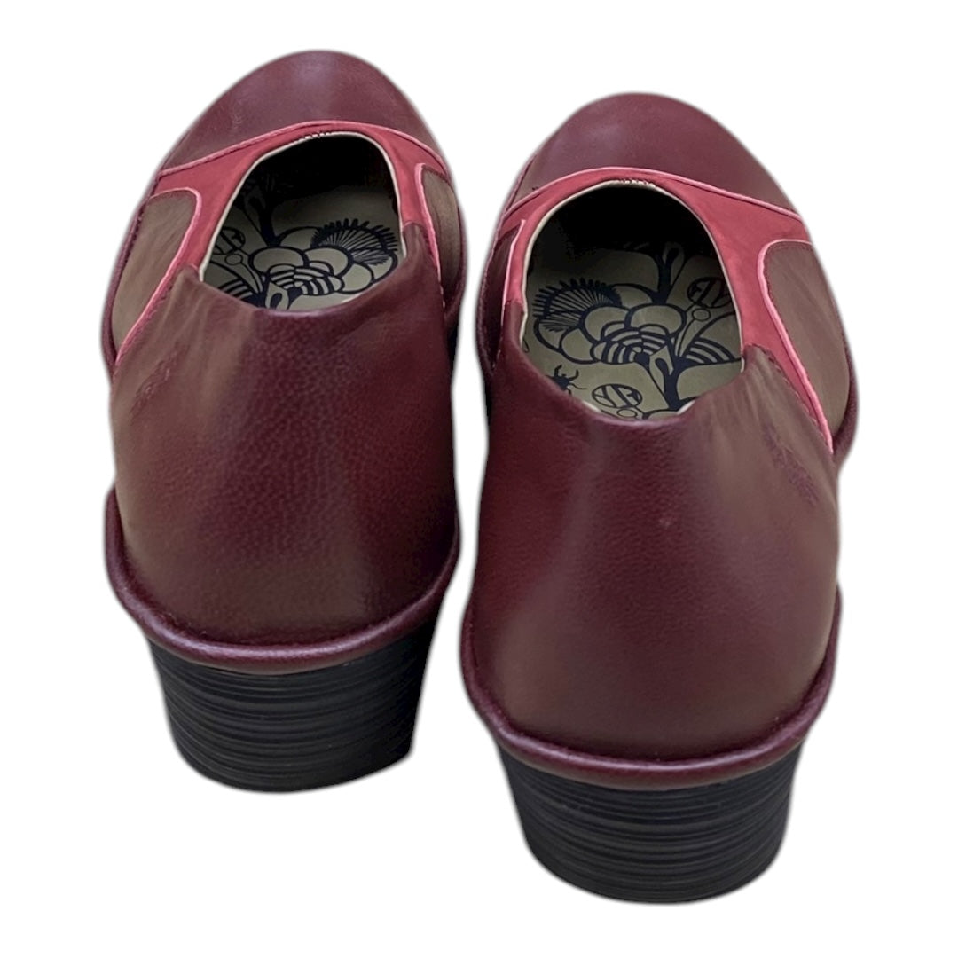 Shoes Heels Wedge By Fly London In Maroon, Size:10.5