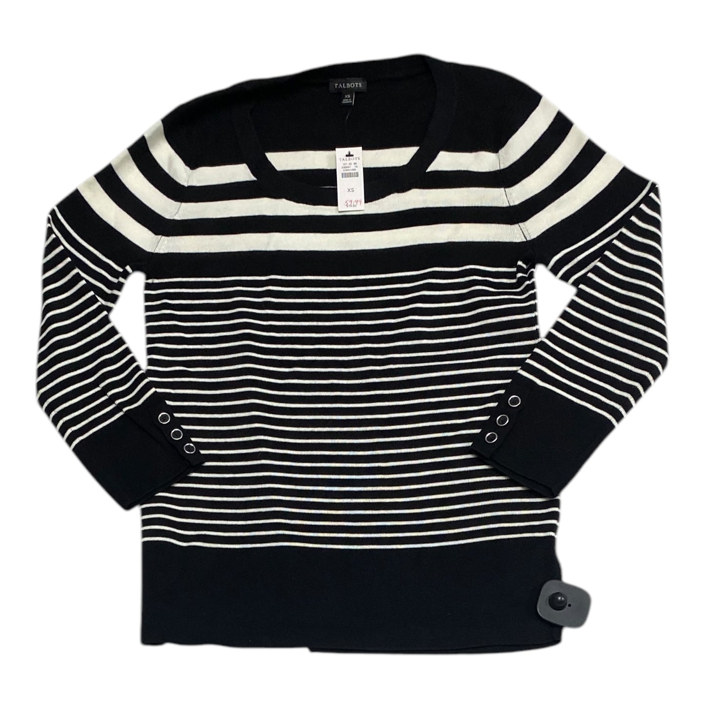 Sweater By Talbots In Black & White, Size:Xs