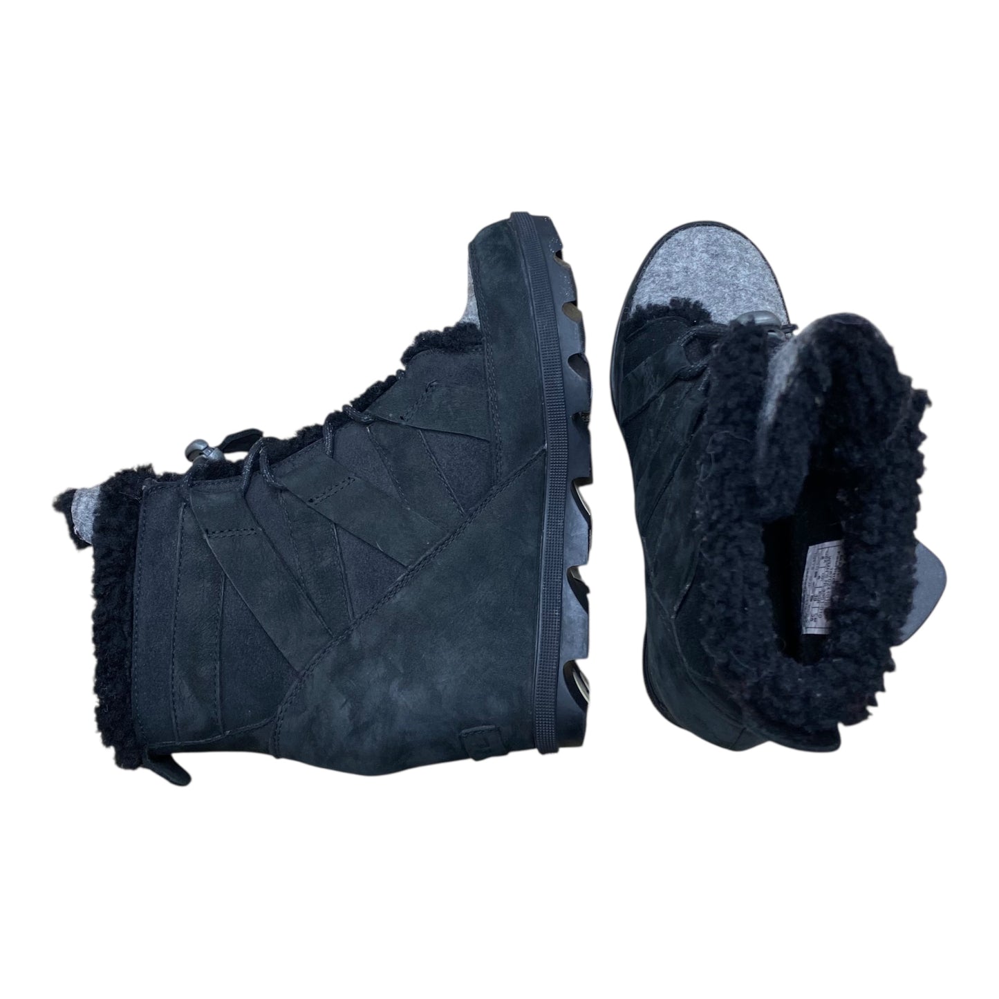 Boots Designer By Sorel In Black & Grey, Size:8