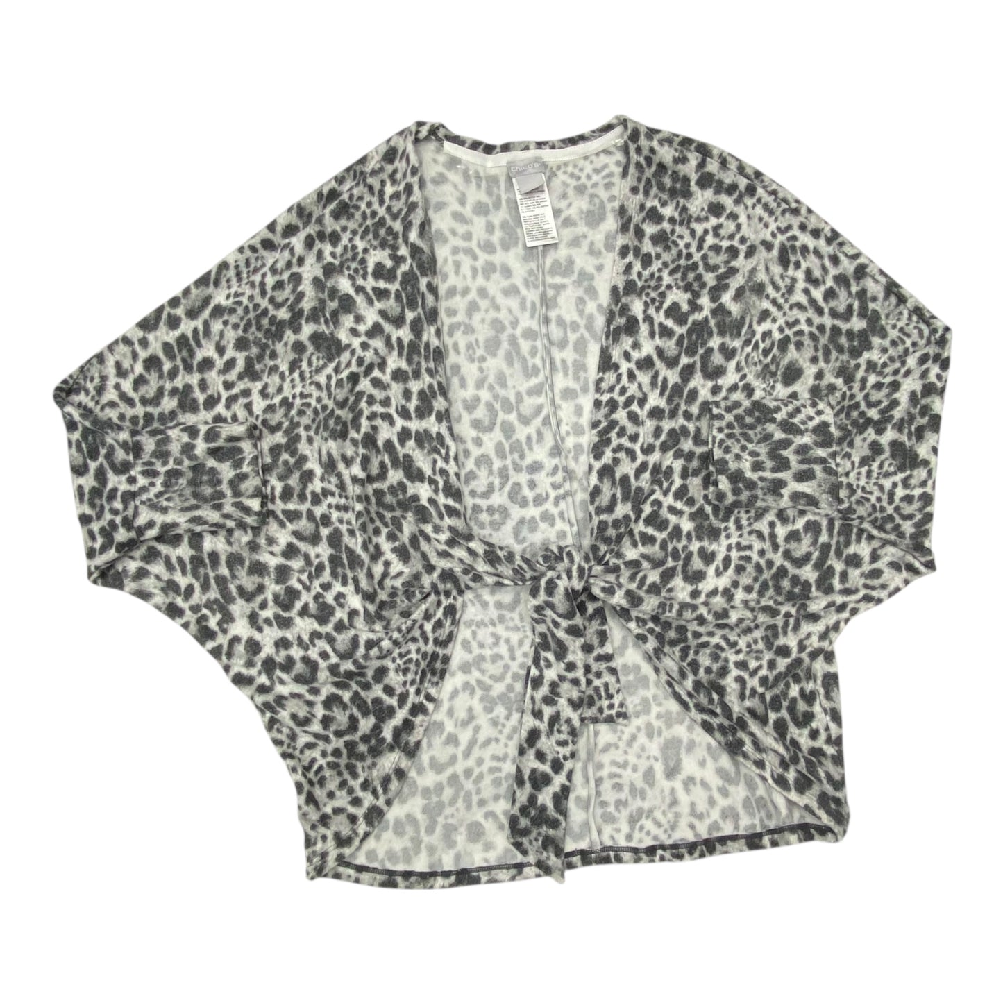 Sweater Cardigan By Chicos In Animal Print, Size:S