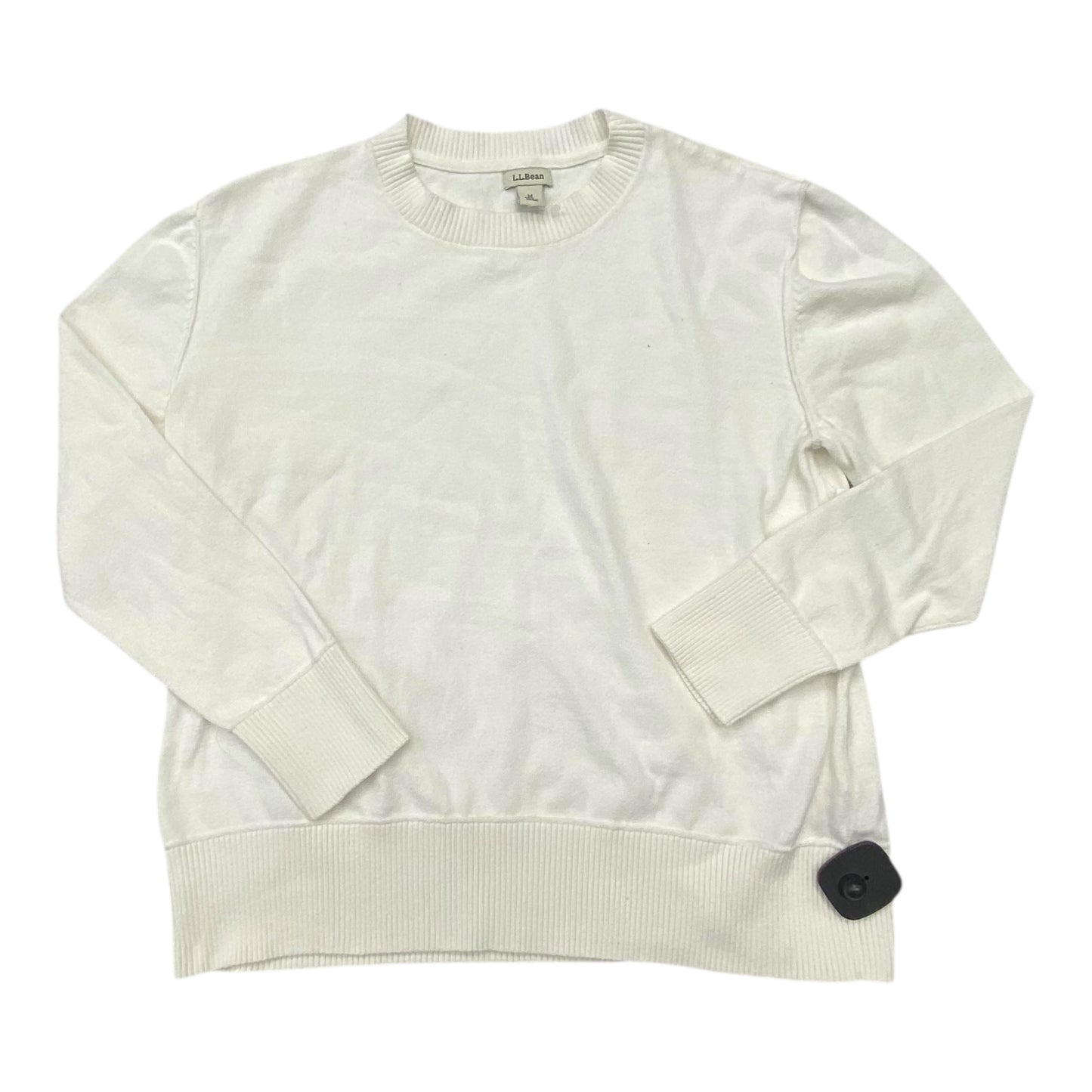Sweatshirt Crewneck By L.L. Bean In White, Size:M