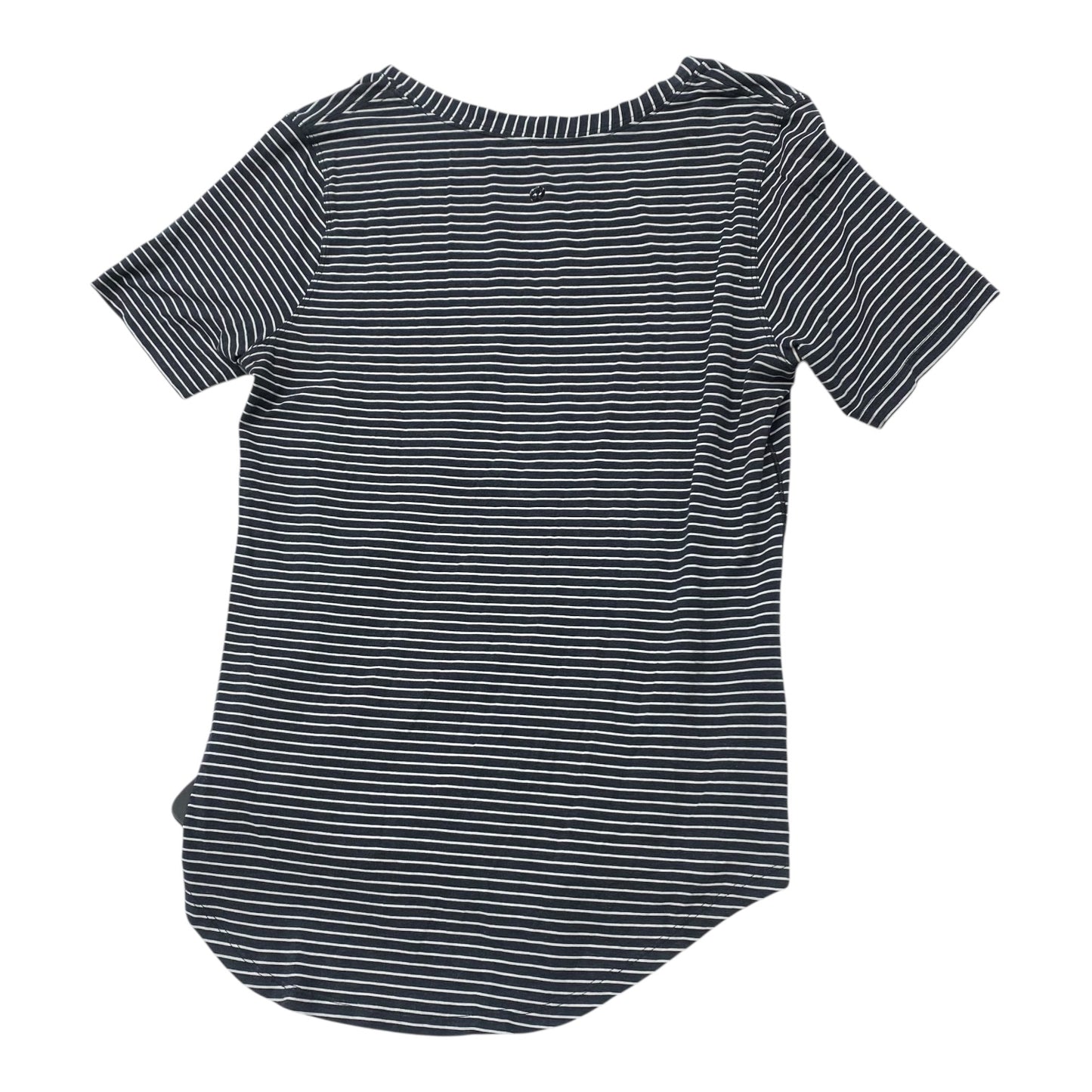 Athletic Top Ss By Lululemon In Black & White, Size:M