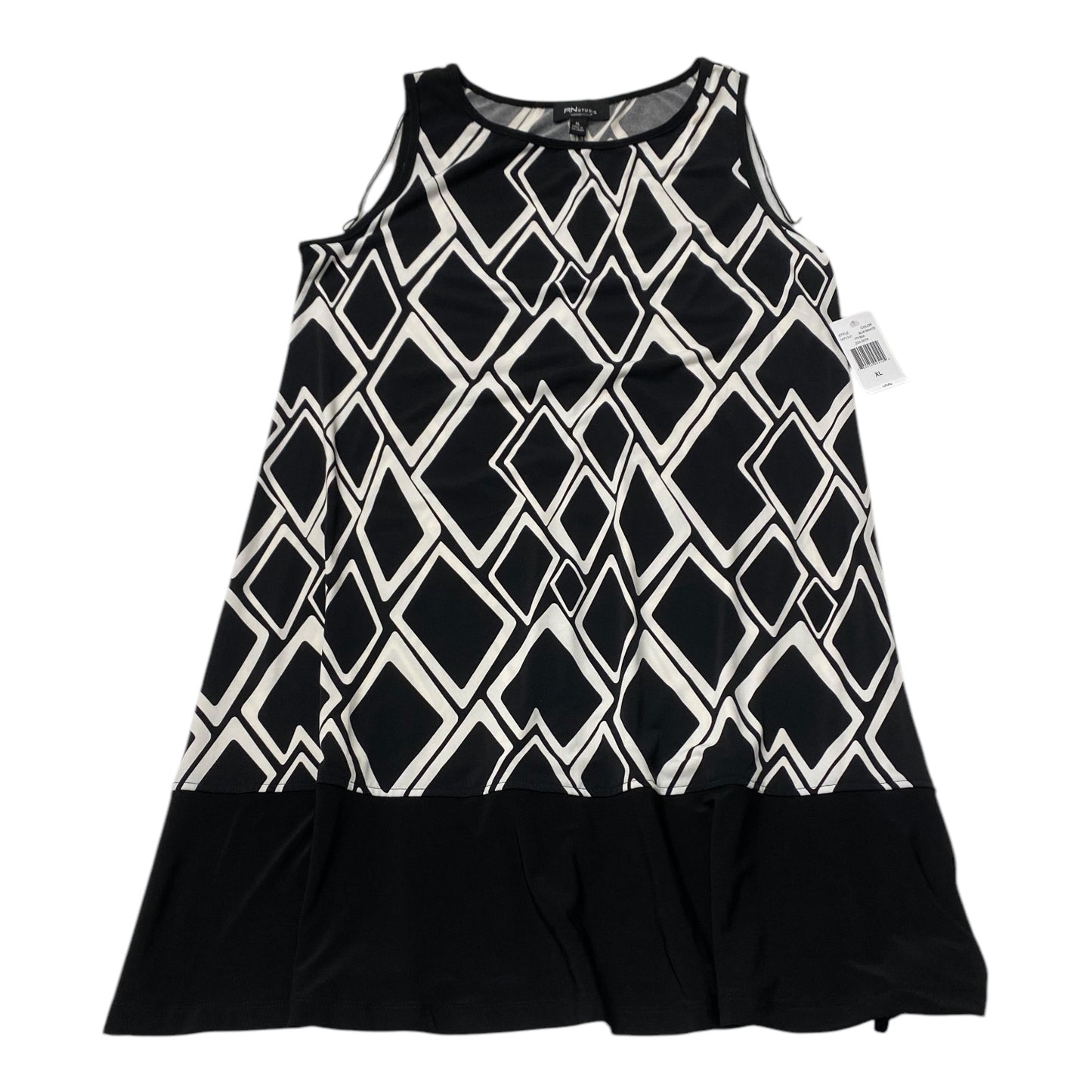 Dress Casual Midi By Ronnie Nicole In Black & White, Size:Xl