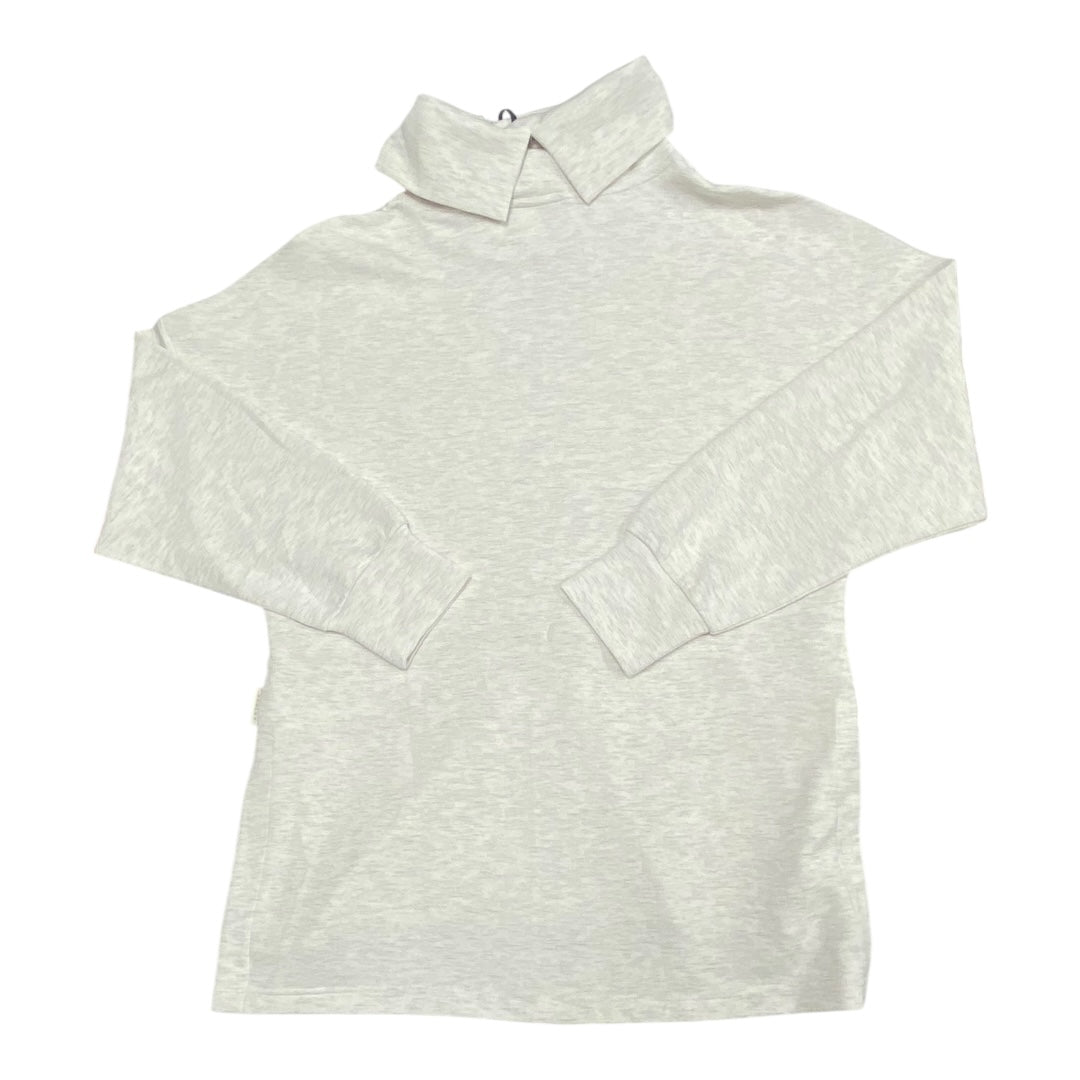 Athletic Sweatshirt Collar By Varley In Cream & Grey, Size:Xl