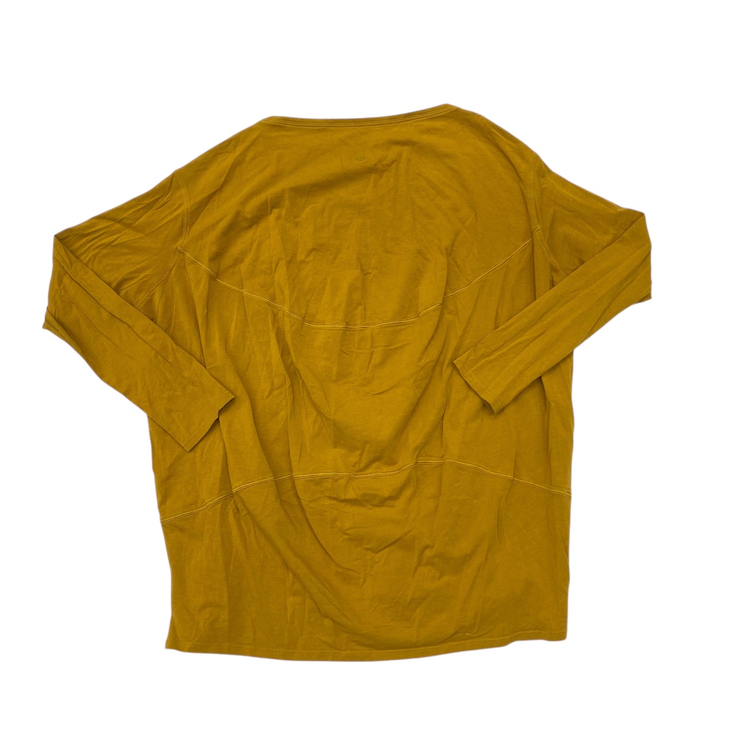 Athletic Top Ls Crewneck By Lululemon In Gold, Size:L