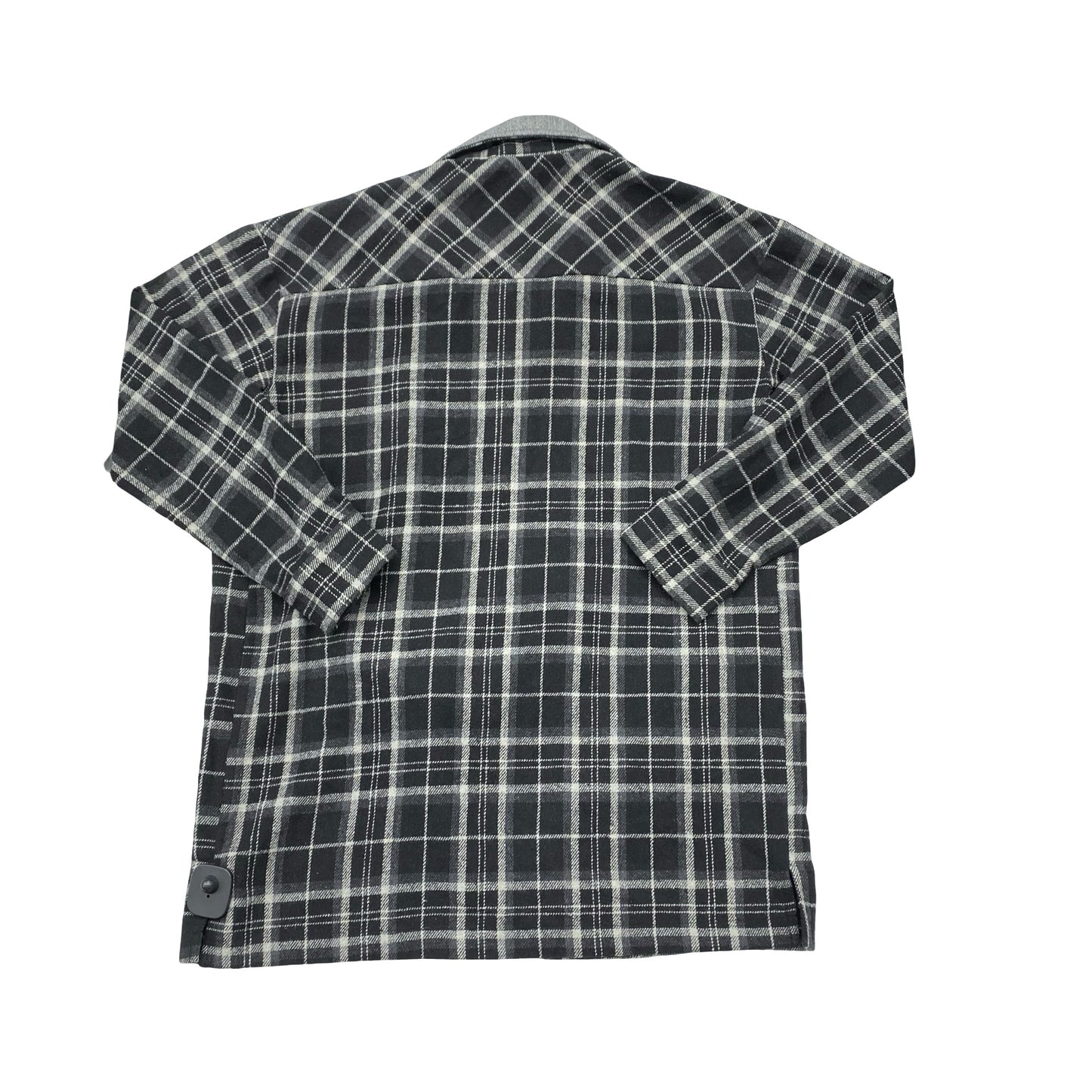 Jacket Shirt By Hem & Thread In Plaid Pattern, Size:M