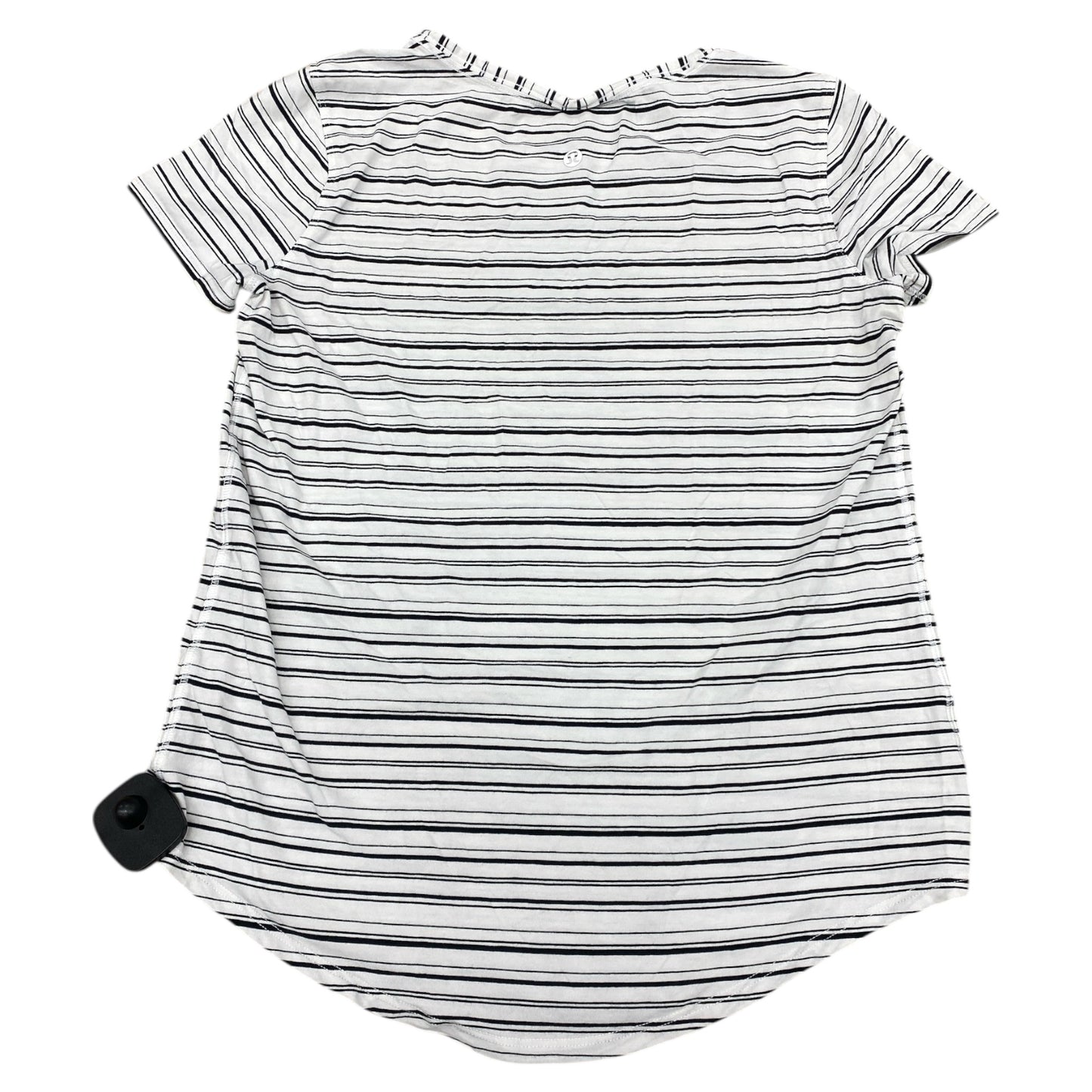 Athletic Top Ss By Lululemon In Striped Pattern, Size:S