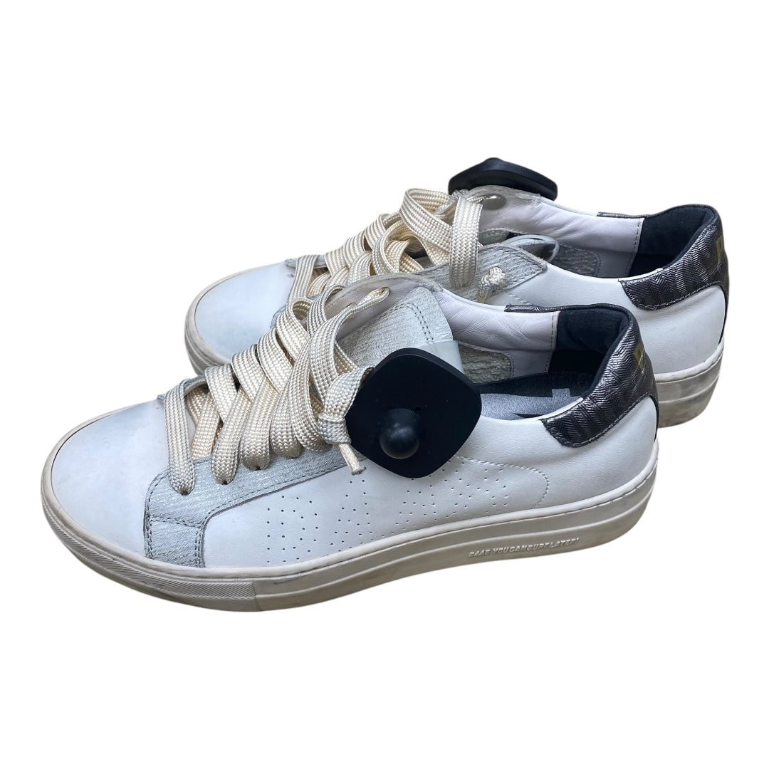 Shoes Sneakers By P448 In Grey & White, Size:7.5