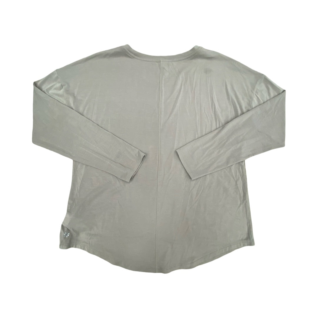 Athletic Top Ls Crewneck By Athleta In Taupe, Size:M