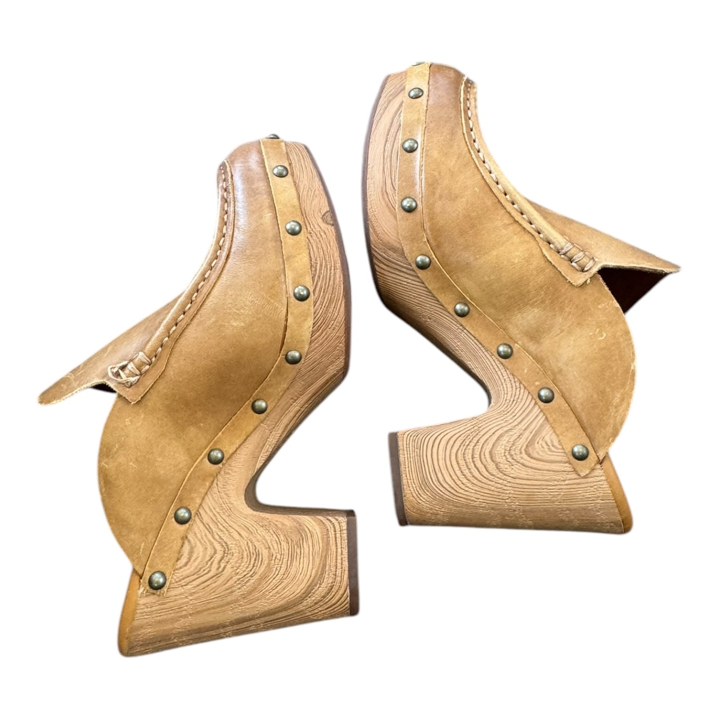 Shoes Heels Block By Kork Ease In Tan, Size:8