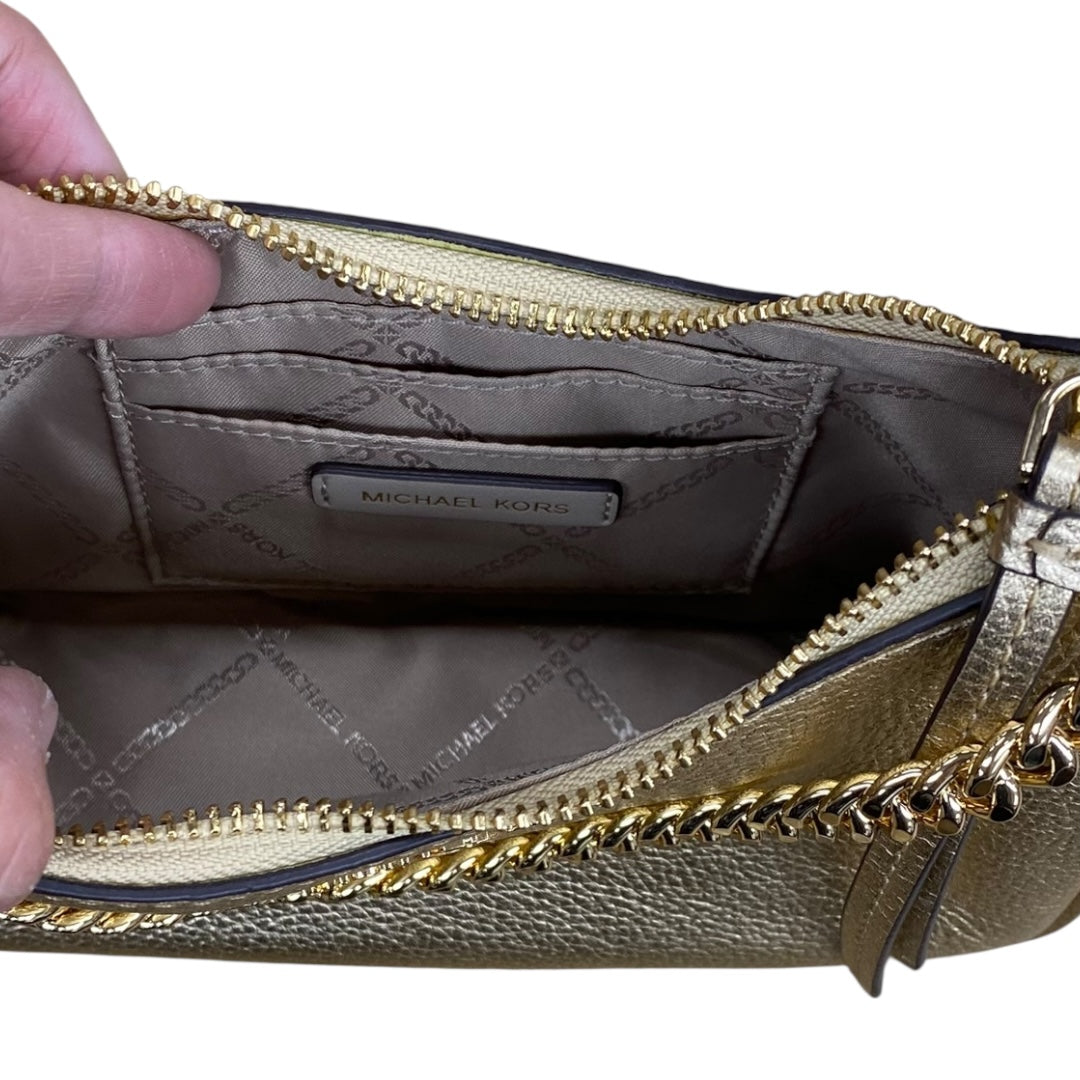Handbag Designer By Michael Kors In Gold, Size:Small
