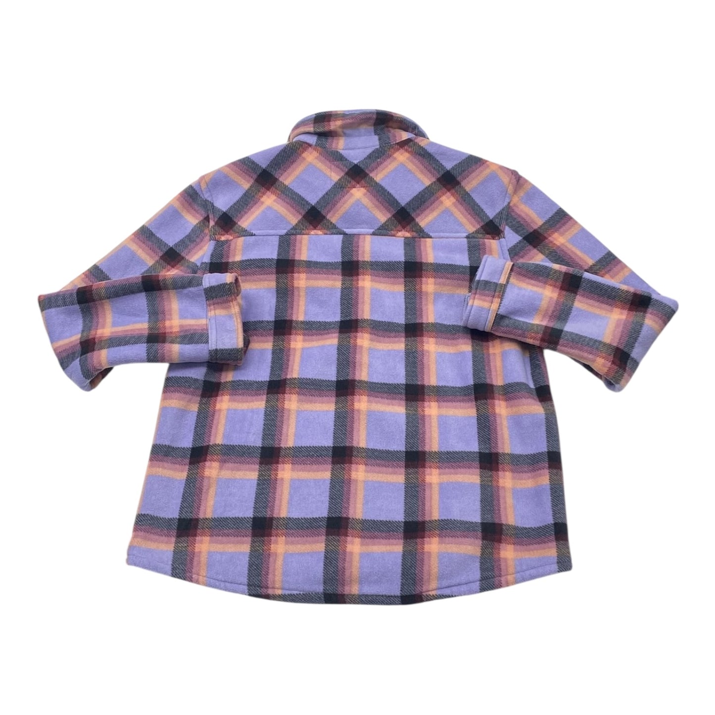 Jacket Shirt By Sage In Plaid Pattern, Size:M