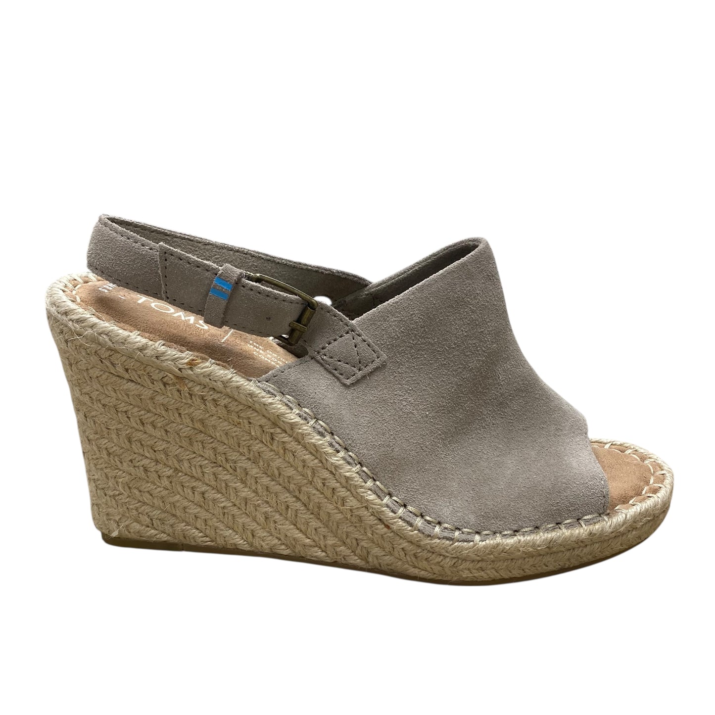 Shoes Heels Wedge By Toms In Taupe, Size:8.5