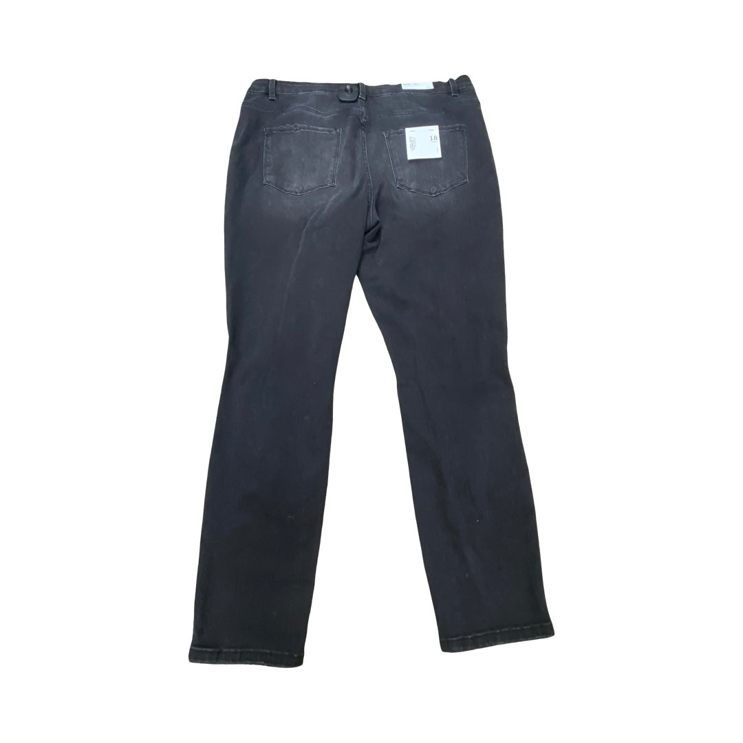 Jeans Skinny By Vervet In Black, Size:18