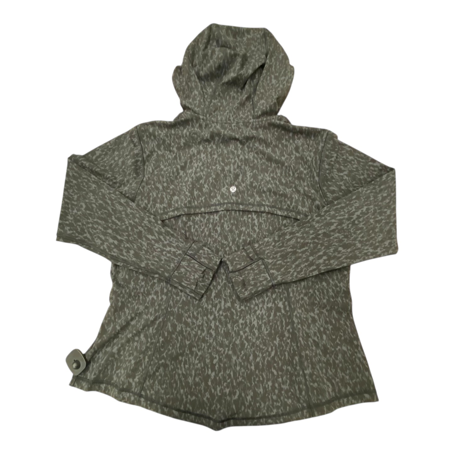 Athletic Jacket By Lululemon In Black & Grey, Size:20