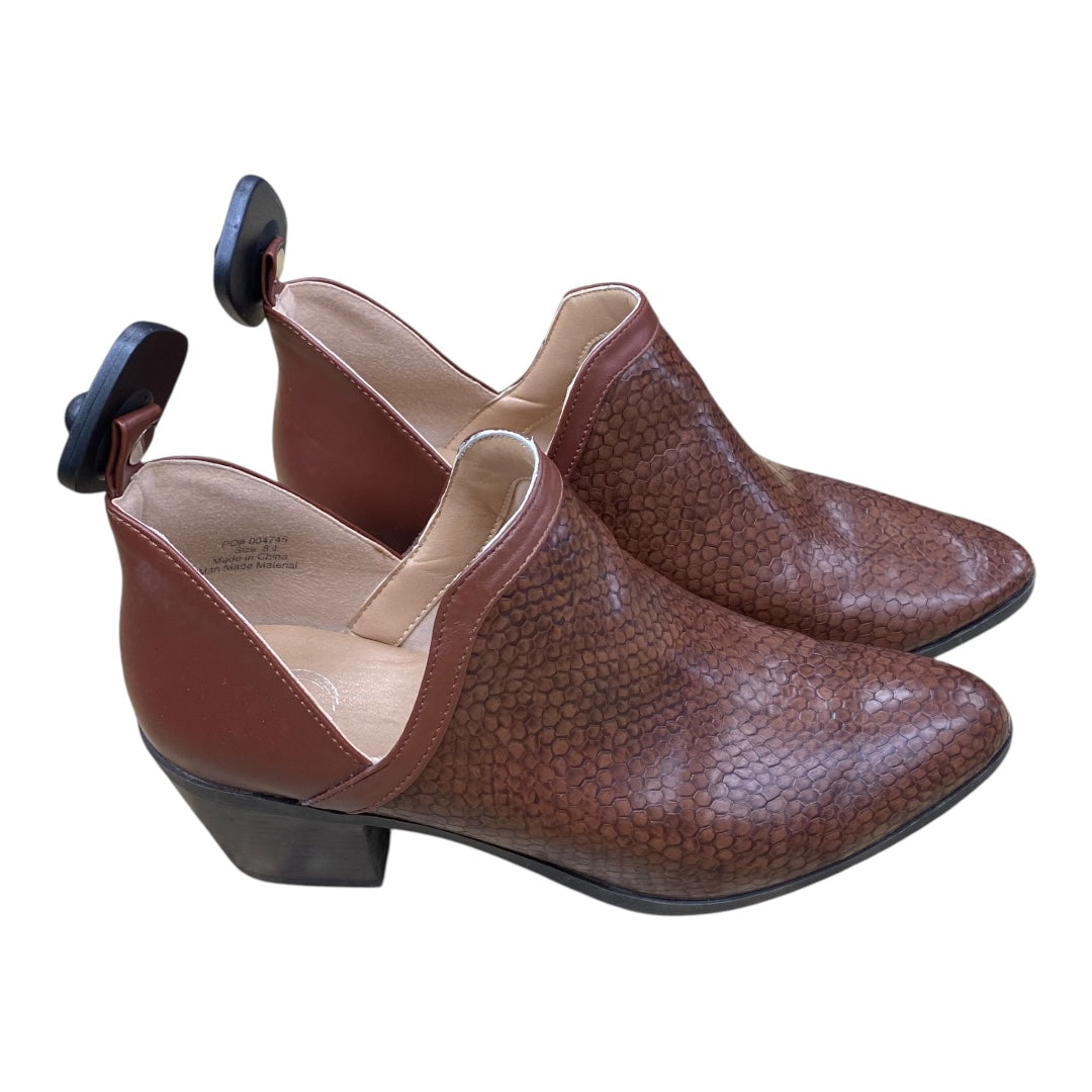 Shoes Heels Block By Journee In Brown, Size:8.5