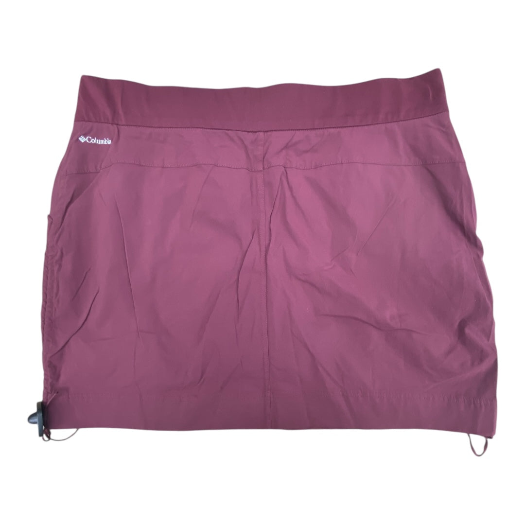 Athletic Skort By Columbia In Maroon, Size:Xl