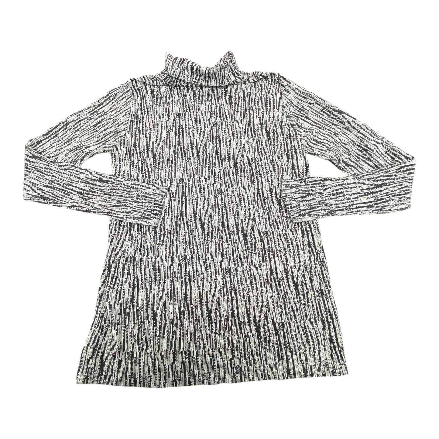 Athletic Top Ls Collar By Athleta In Black & White, Size:Xl