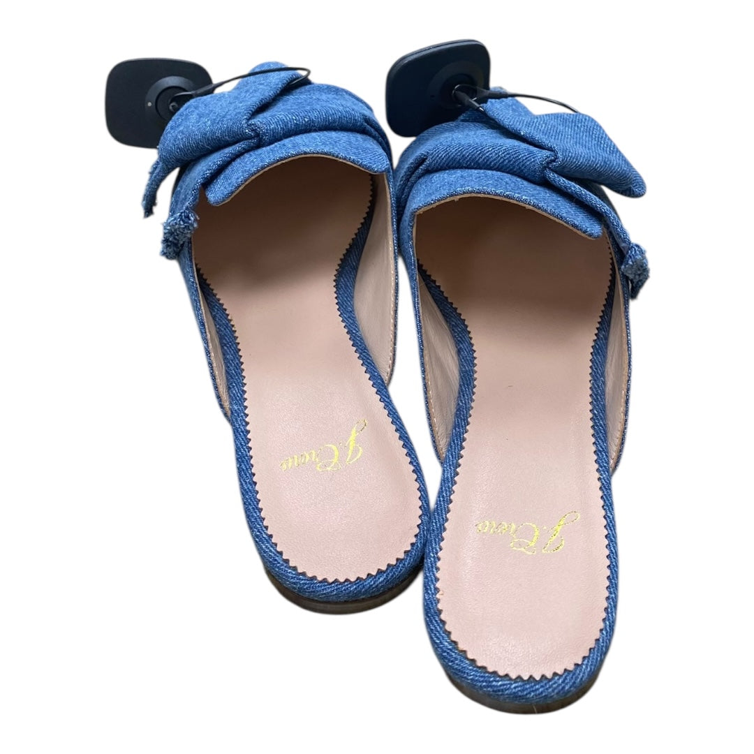 Shoes Flats By J. Crew In Blue Denim, Size:7