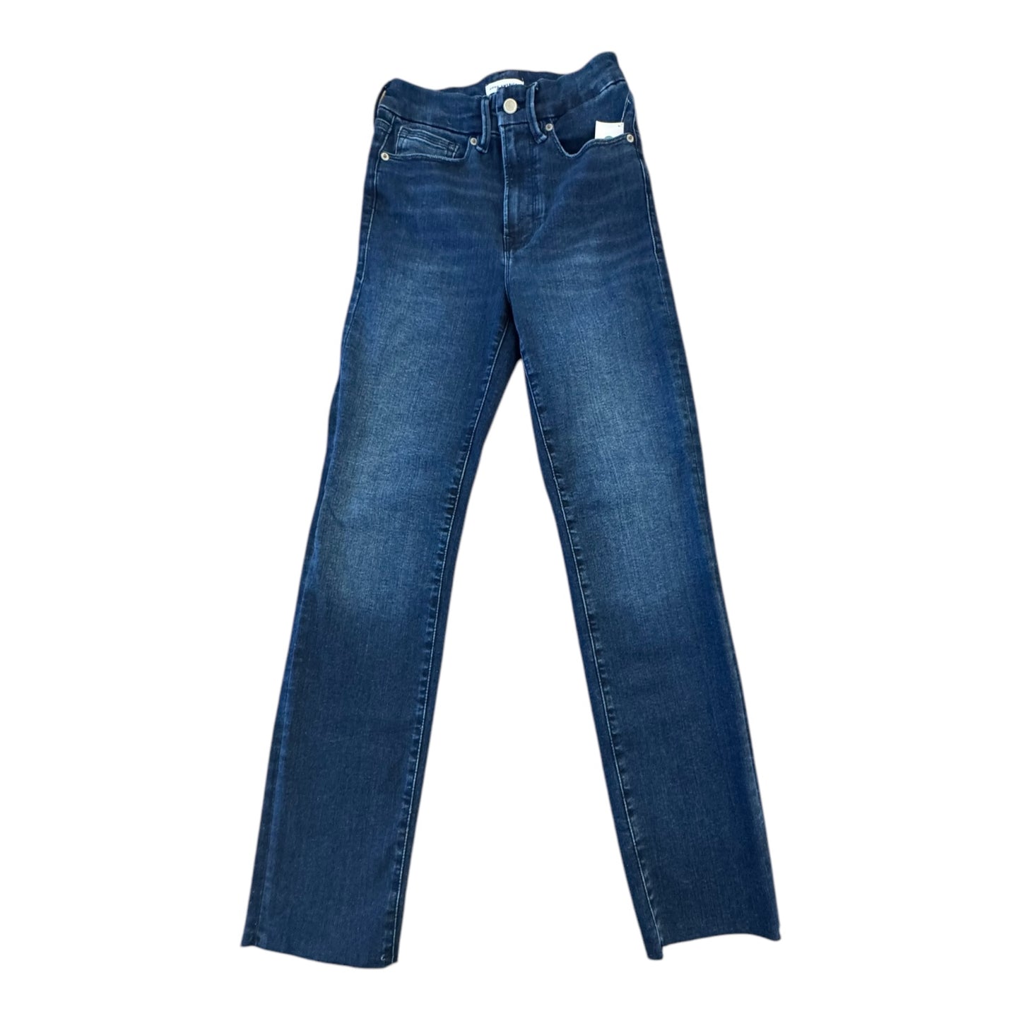Jeans Skinny By Good American In Blue Denim, Size:0