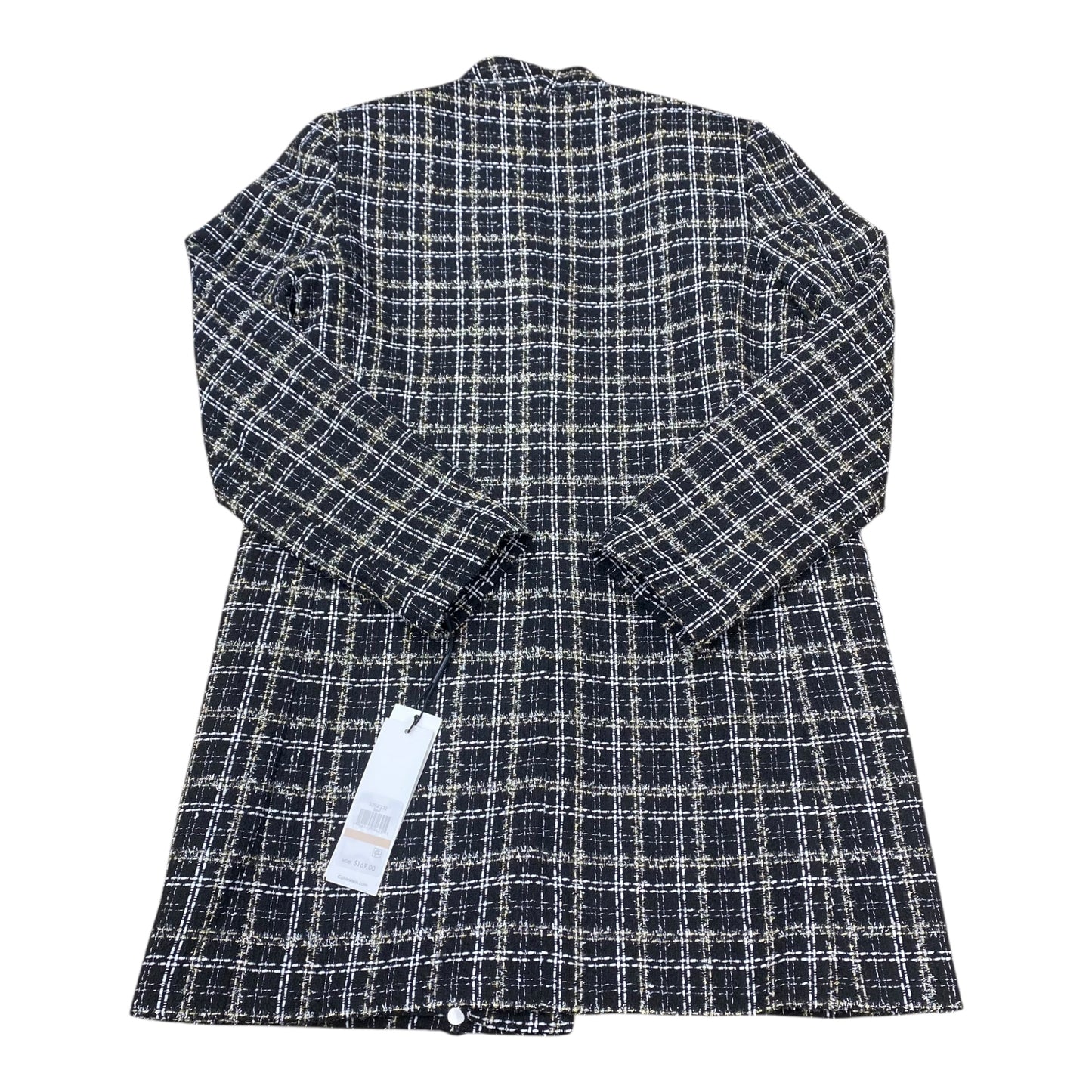 Blazer By Calvin Klein In Plaid Pattern, Size:12