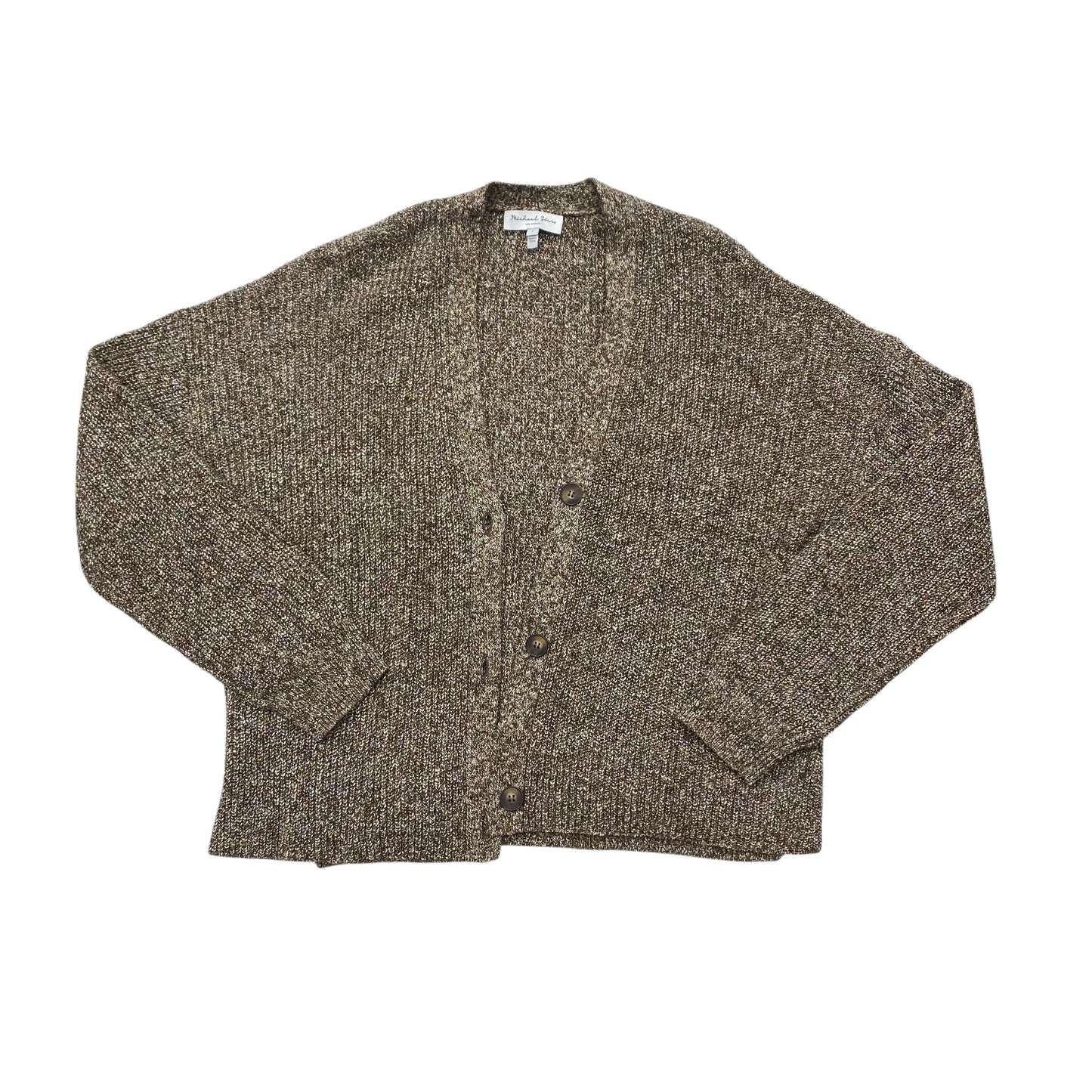 Sweater Cardigan By Michael Stars In Brown, Size:L