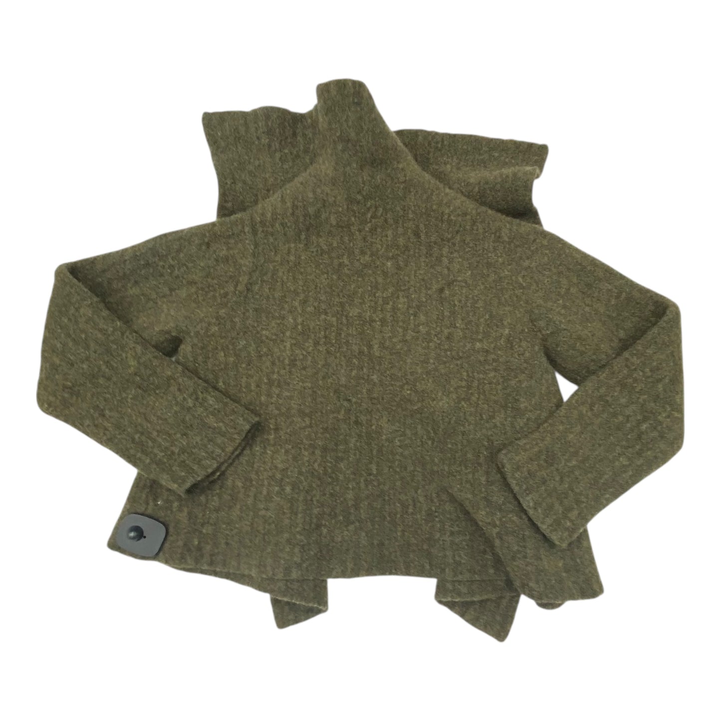 Sweater Cardigan Designer By Eileen Fisher In Green, Size:M