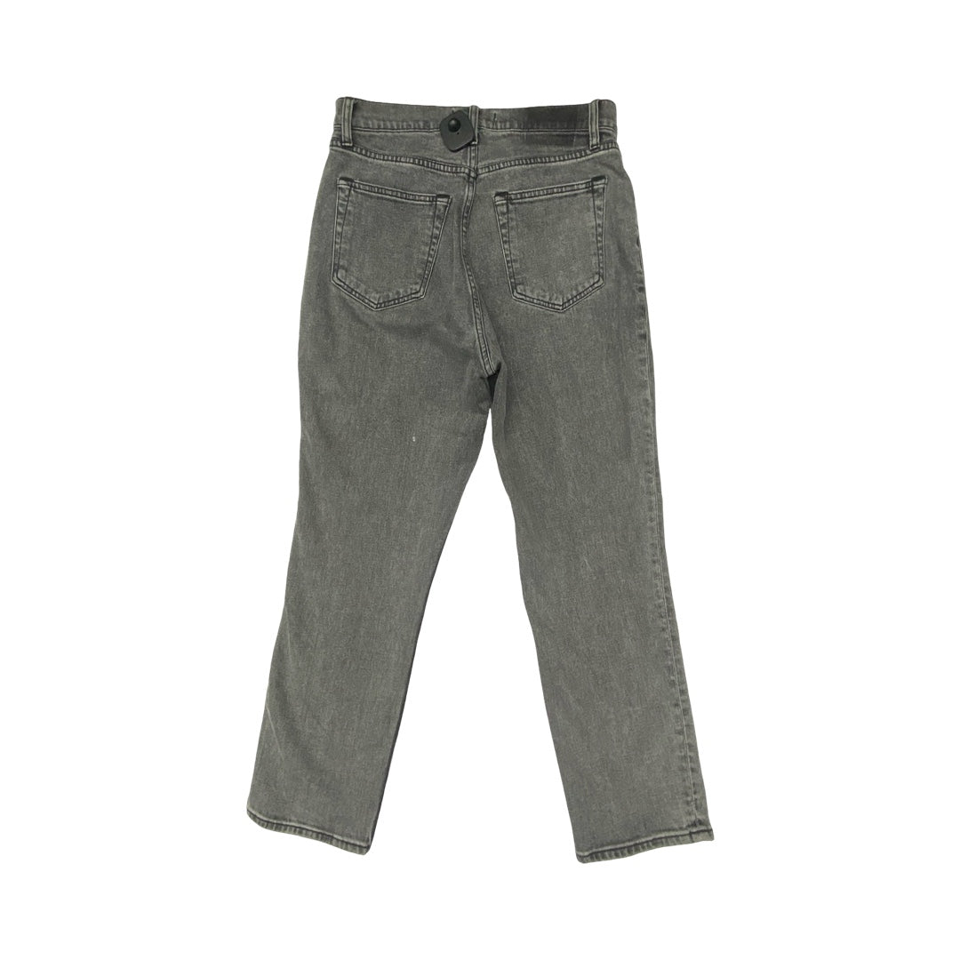 Jeans Straight By Abercrombie And Fitch In Grey Denim, Size:8