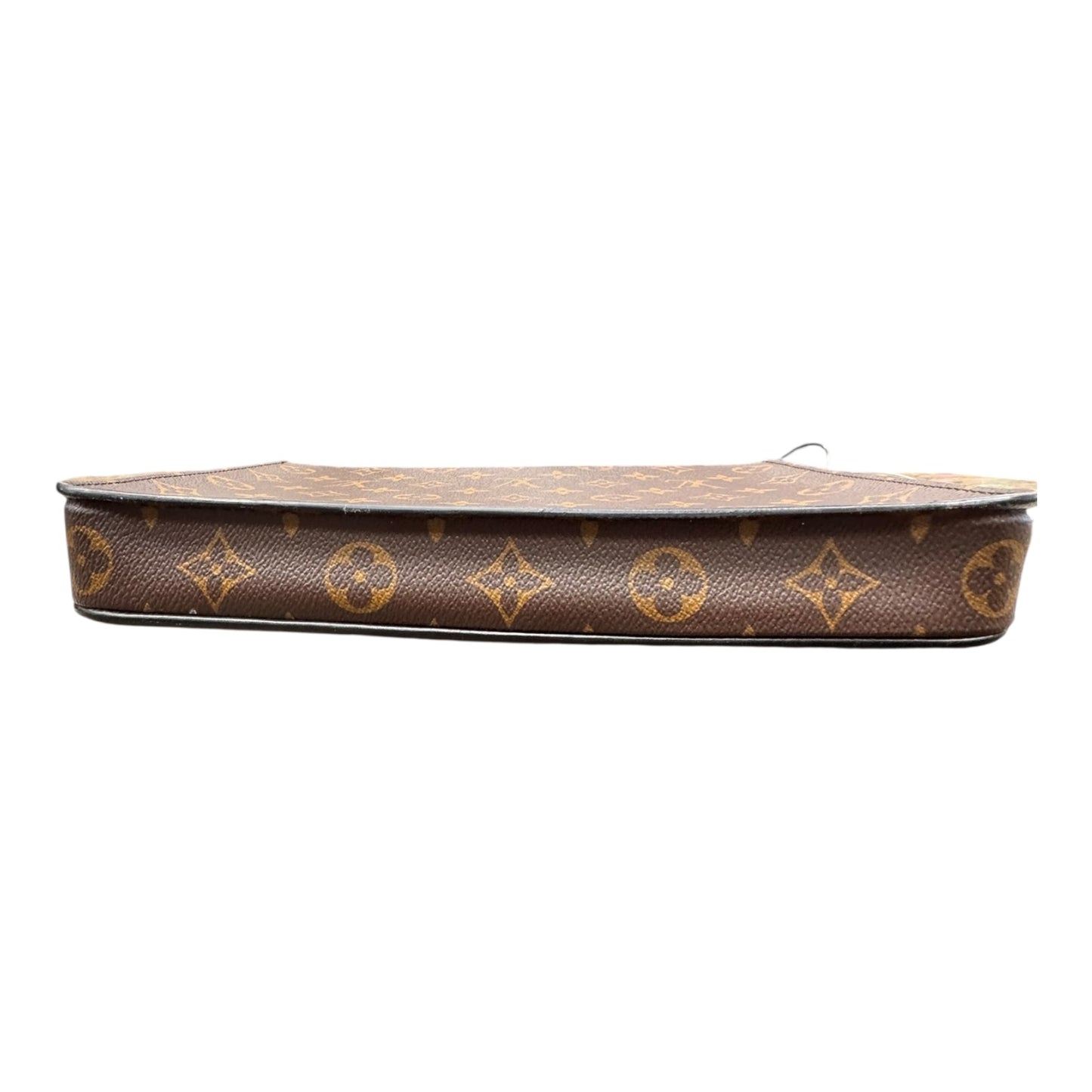 Monogram S Lock A4 Pouch Wristlet Luxury Designer By Louis Vuitton In Brown, Size:Medium