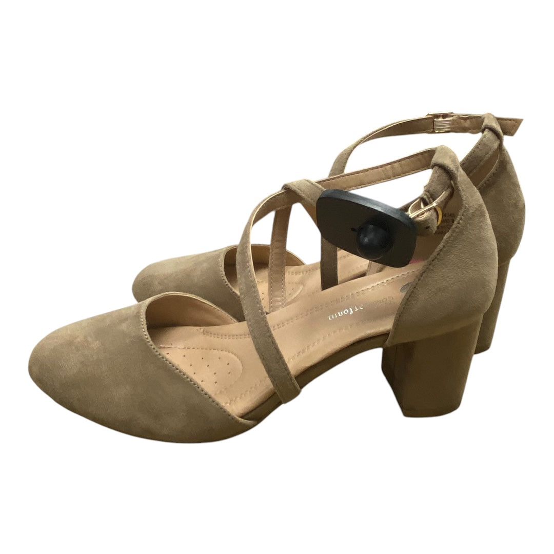 Shoes Heels Block By Cmc In Beige, Size:8
